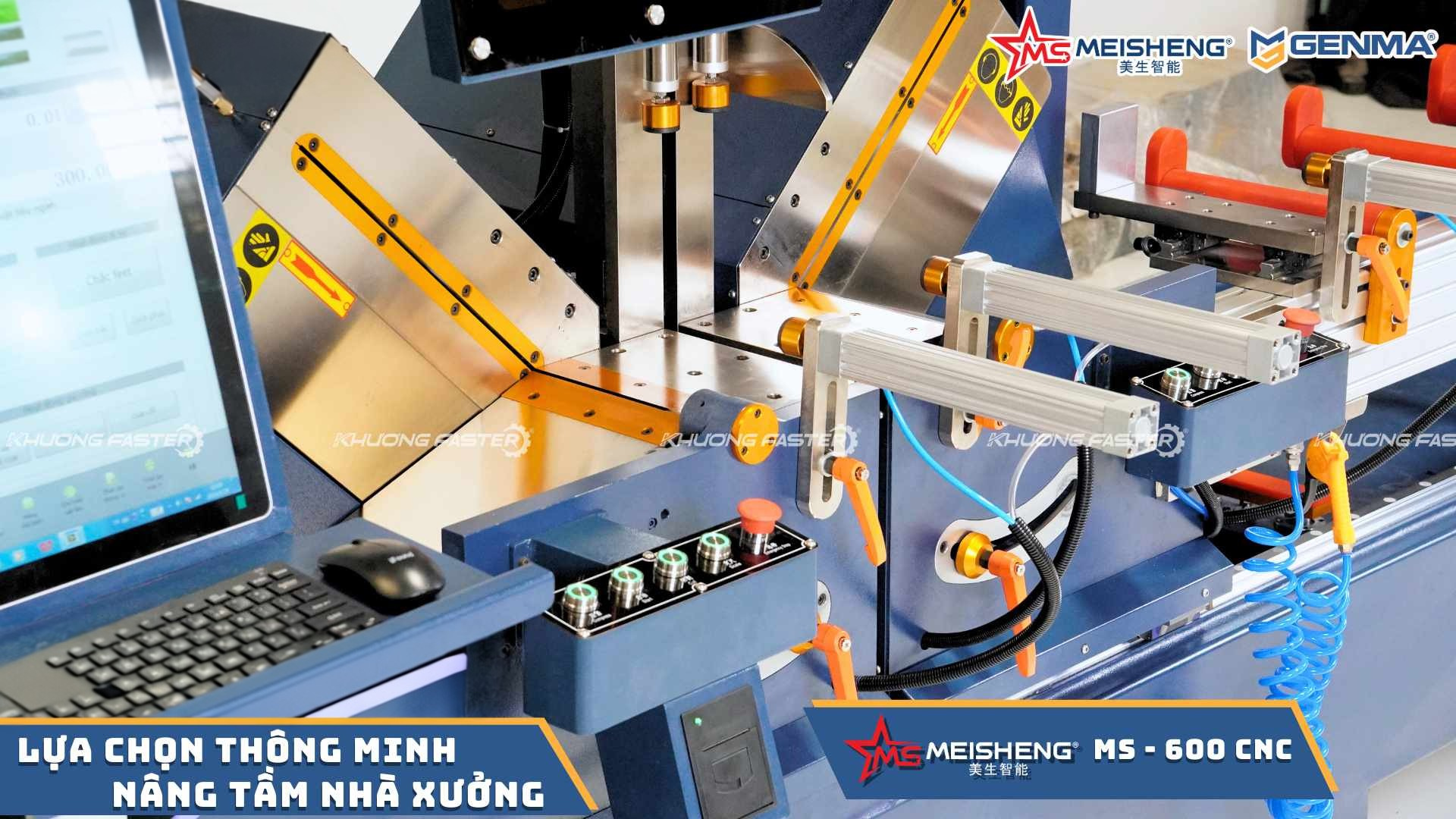 Hệ thống màn hình CNC của máy cắt nhôm thông minh Meisheng MS 600 Smart
