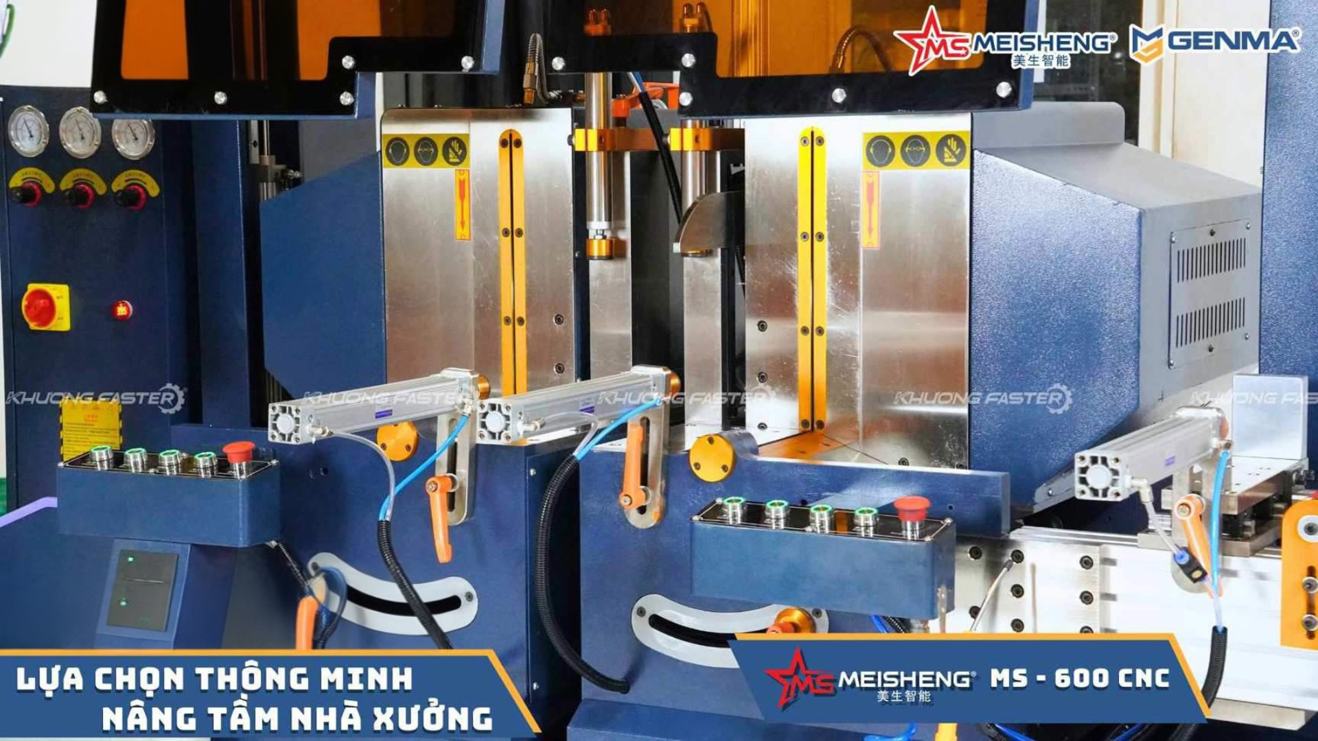 Đầu máy cắt nhôm 2 đầu Meisheng MS 600 Smart gia công chính xác cao