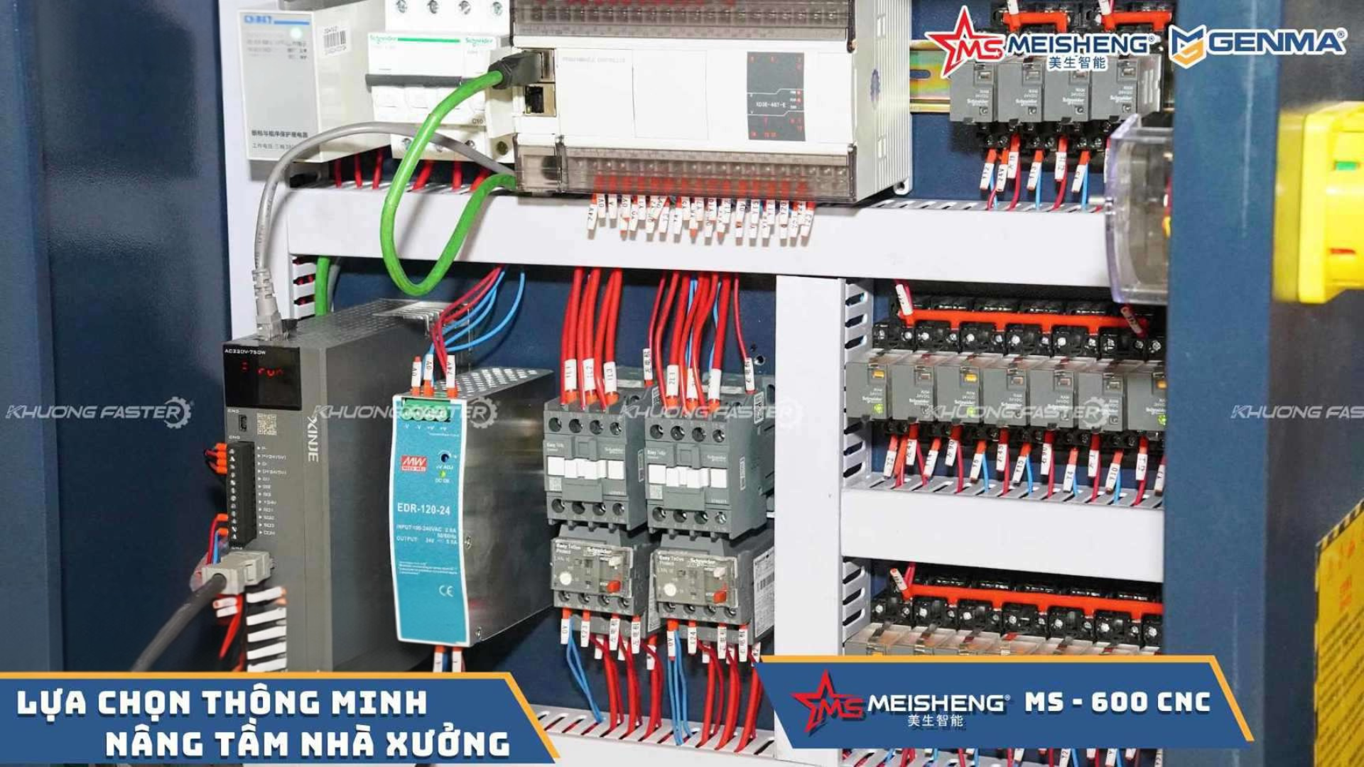 Tủ điện máy cắt nhôm ngoại tuyến Meisheng MS 600 Smart tiêu chuẩn công nghiệp