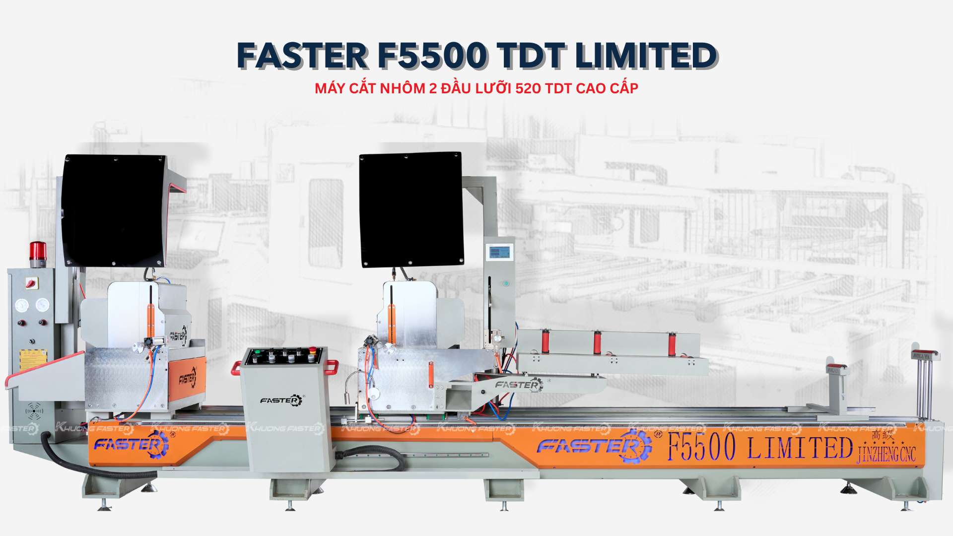 Máy Cắt Nhôm 2 Đầu Lưỡi 520 Faster F5500 Limited