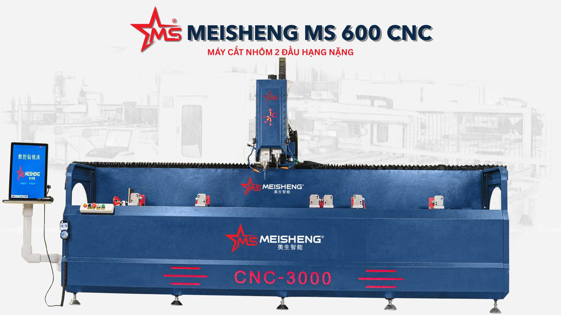 Máy Khoét Khoá CNC 2 Đầu&nbsp; MEISHENG MS 3000&nbsp;