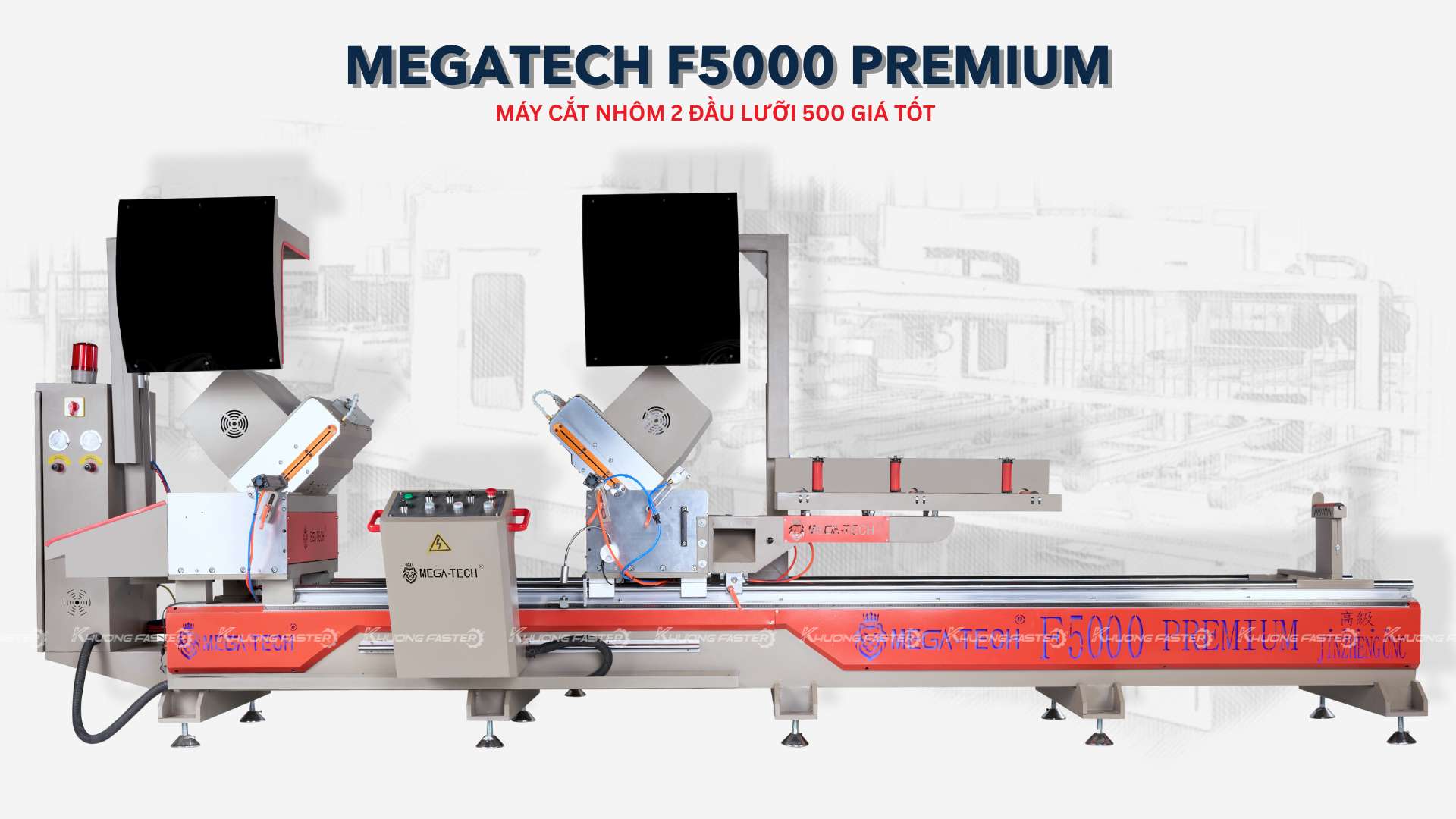 Máy cắt nhôm Xingfa Megatech F5000 Premium lưỡi 500