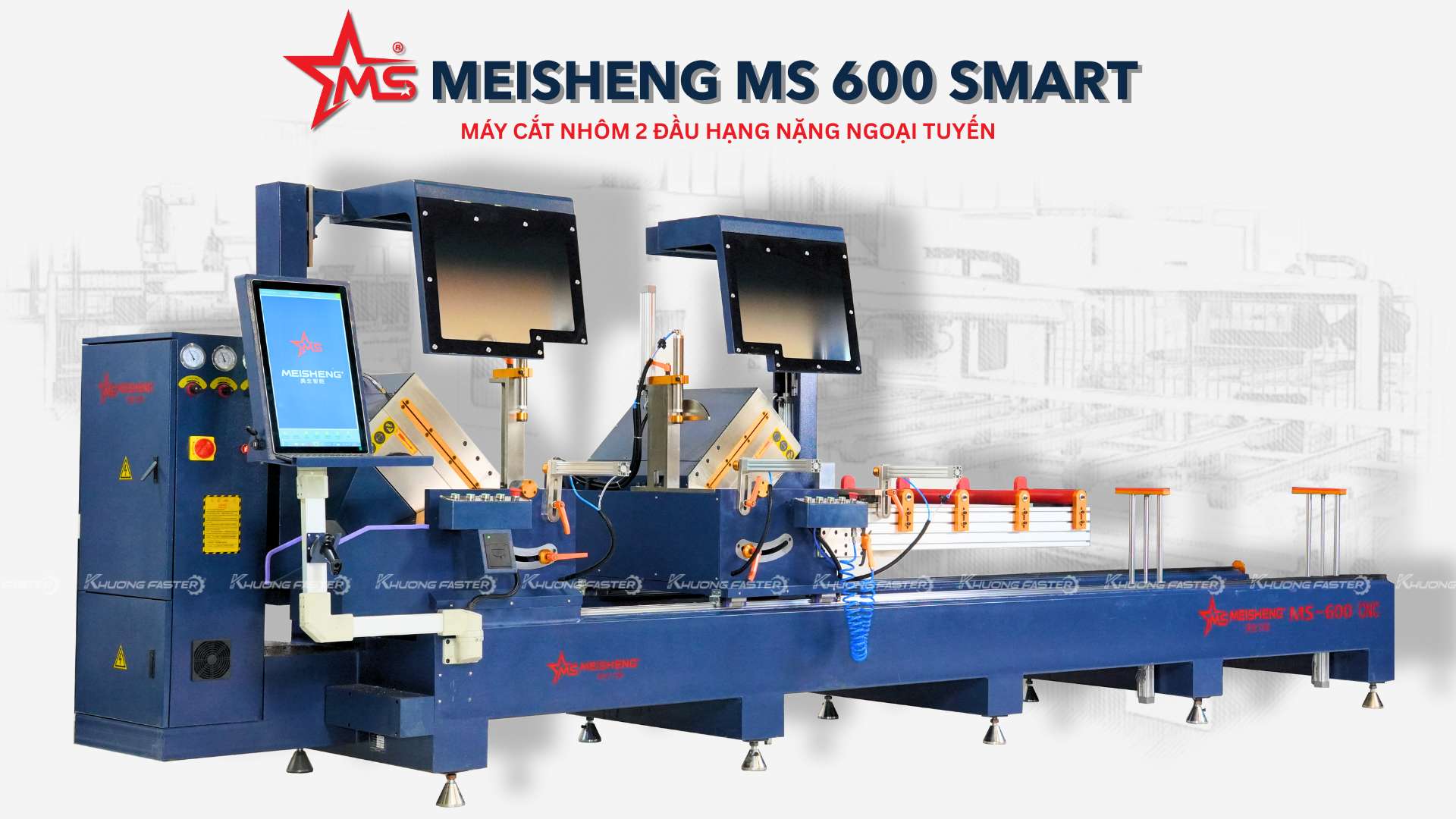 Máy Cắt Nhôm 2 Đầu Meisheng Ms 600 CNC Ngoại Tuyến