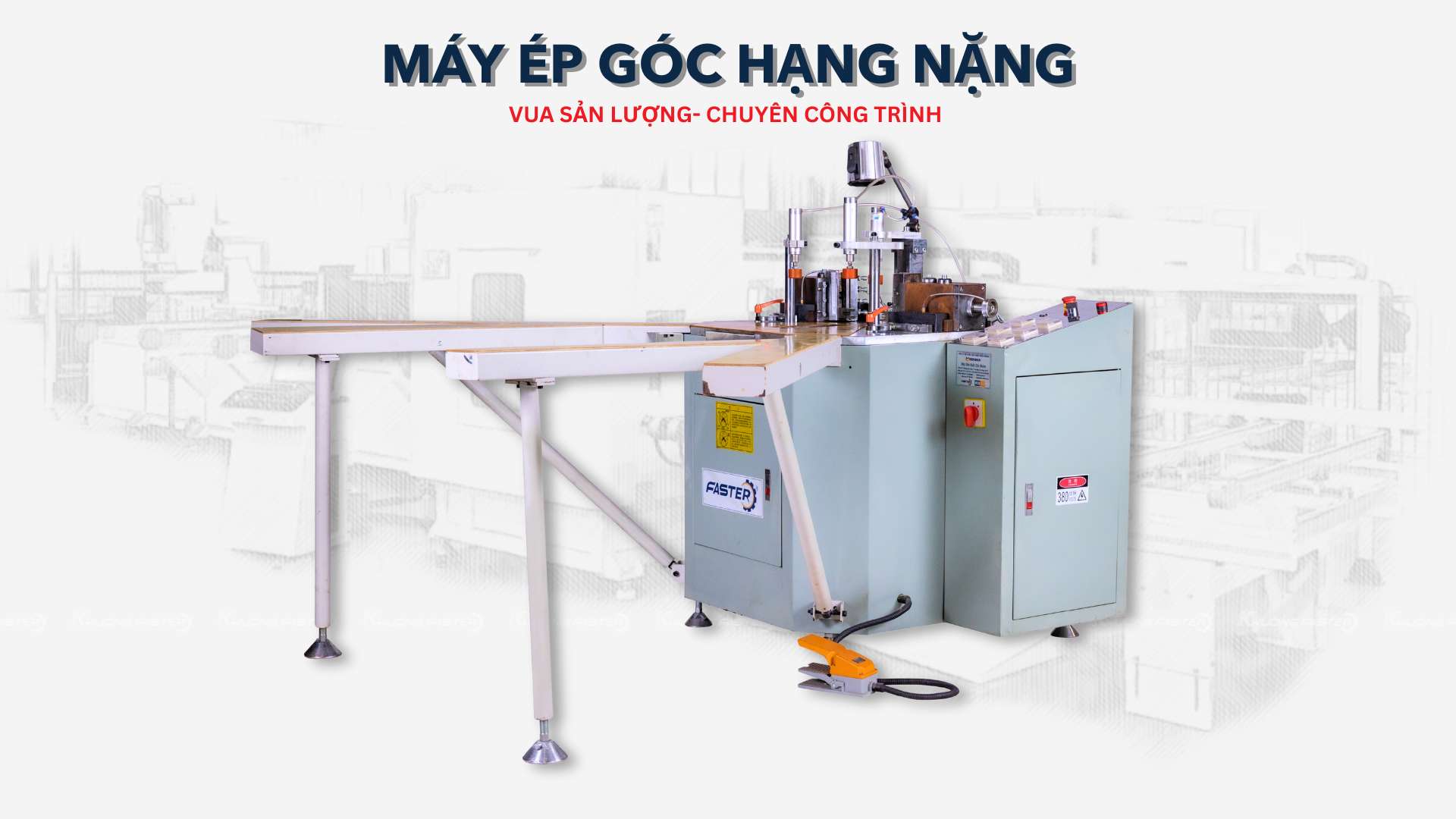 Máy Ép Góc Nhôm Kỹ Thuật Số 6 Đồng Hồ Hạng Nặng Faster&nbsp;