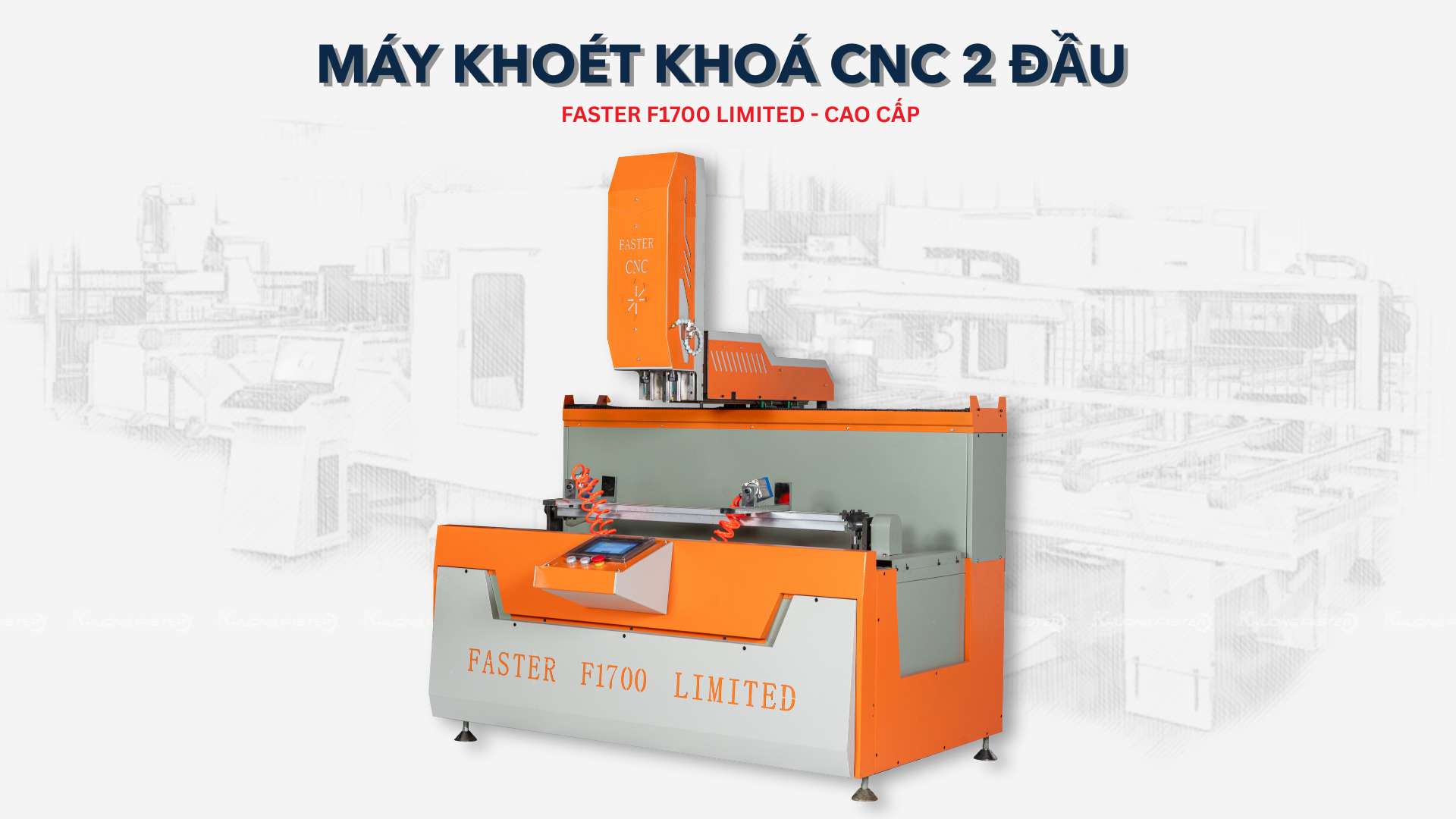 Máy Khoét Khóa CNC 2 Đầu Faster F1700