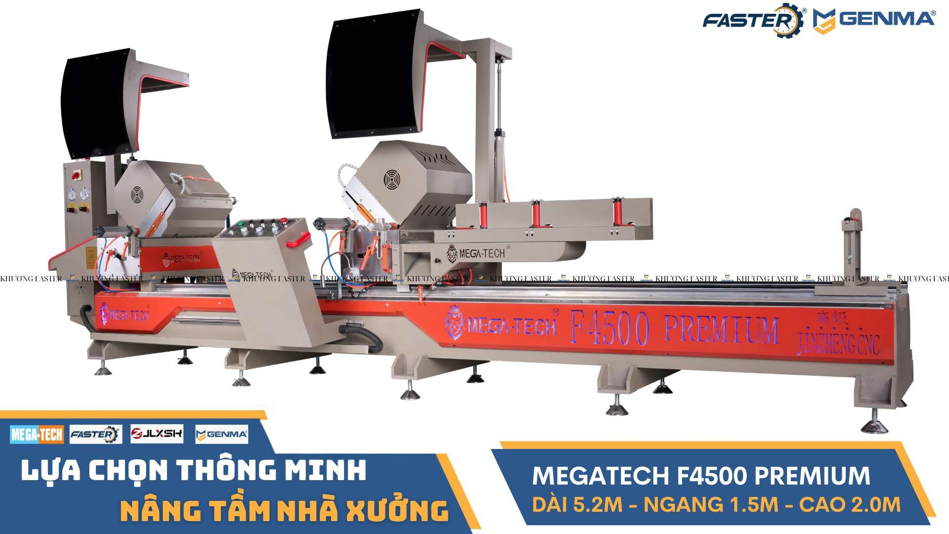 Tổng quan máy cắt nhôm 2 đầu lưỡi 450 megaetch F4500 Premium 