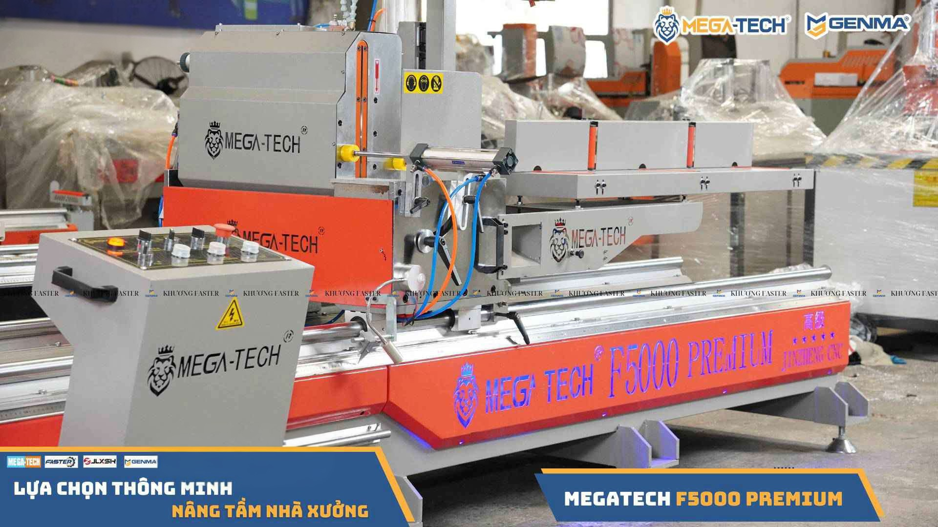 Hệ thống mottor trên máy cắt nhôm 2 đầu Megatech F5000 Premium