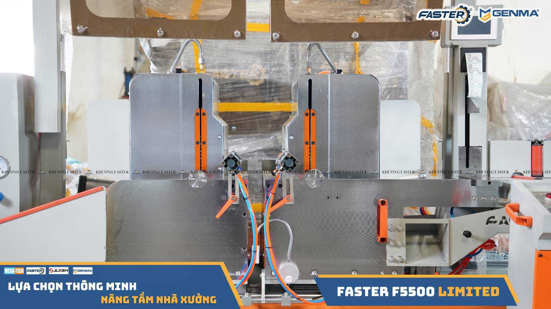 Hệ thống mặt thép trên dưới đỡ đầu máy của faster f5500 limited