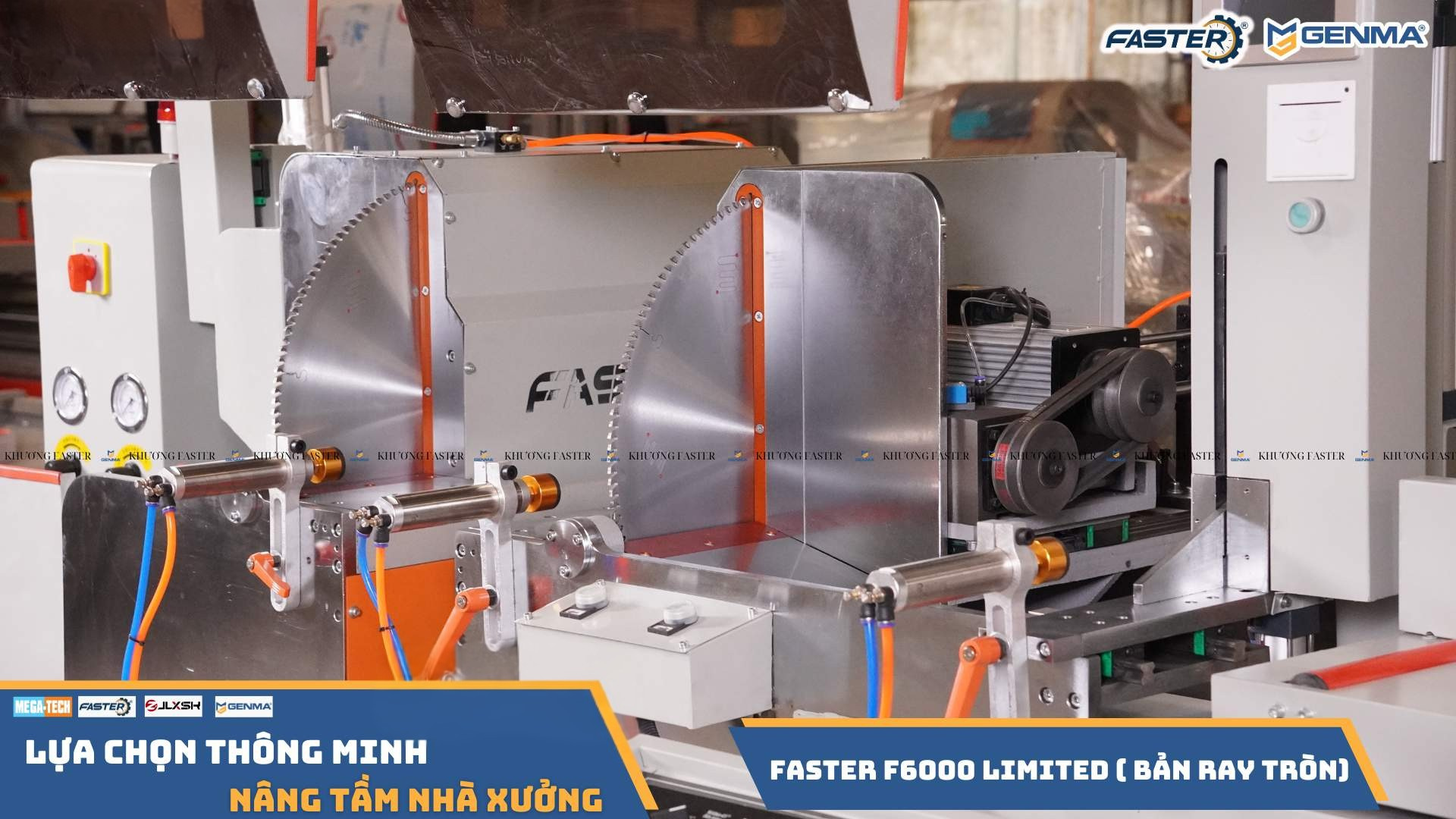 Lưỡi cắt nhôm 550 Wagen 120 răng dùng cho máy cắt nhôm 2 đầu Faster