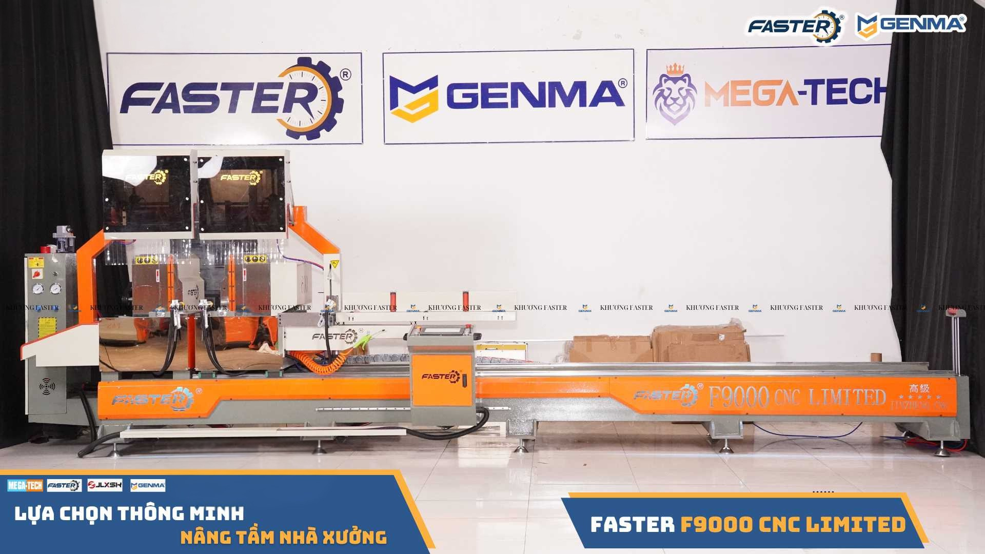 Tổng quan máy cắt nhôm 2 đầu Faster F9000 Limited CNC lưỡi 600
