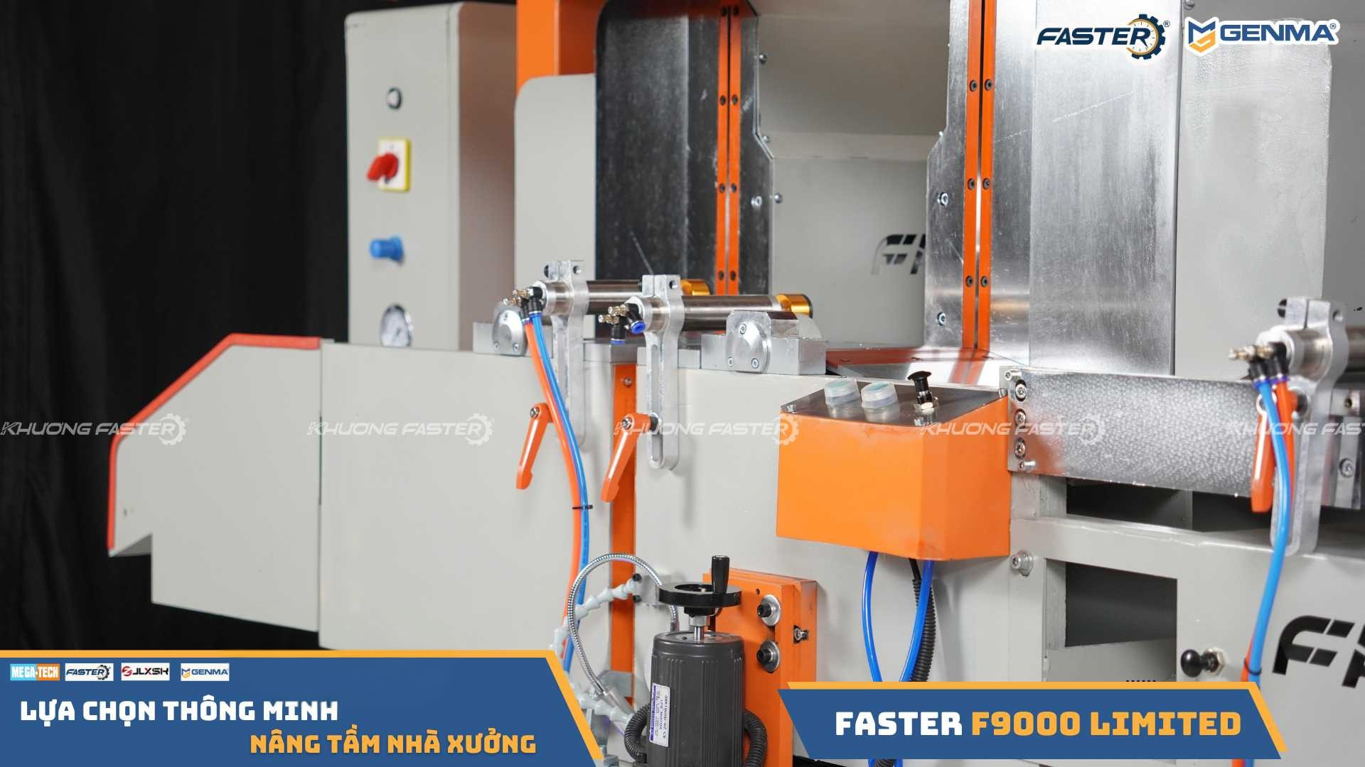 Mặt trước đầu máy cắt nhôm 2 đầu Faster F9000 Limited lưỡi 600