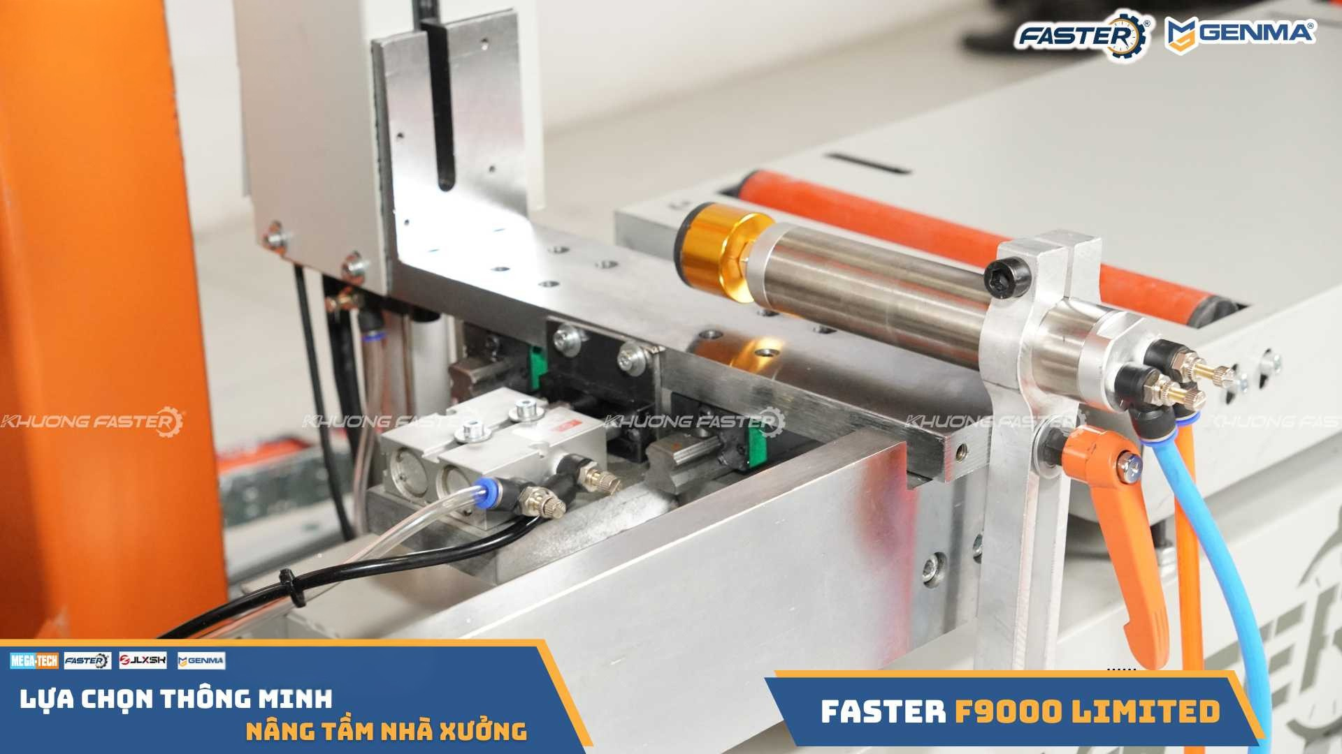 Bàn kẹp tách phôi tự động trên máy cắt nhôm 2 đầu faster f9000 limited