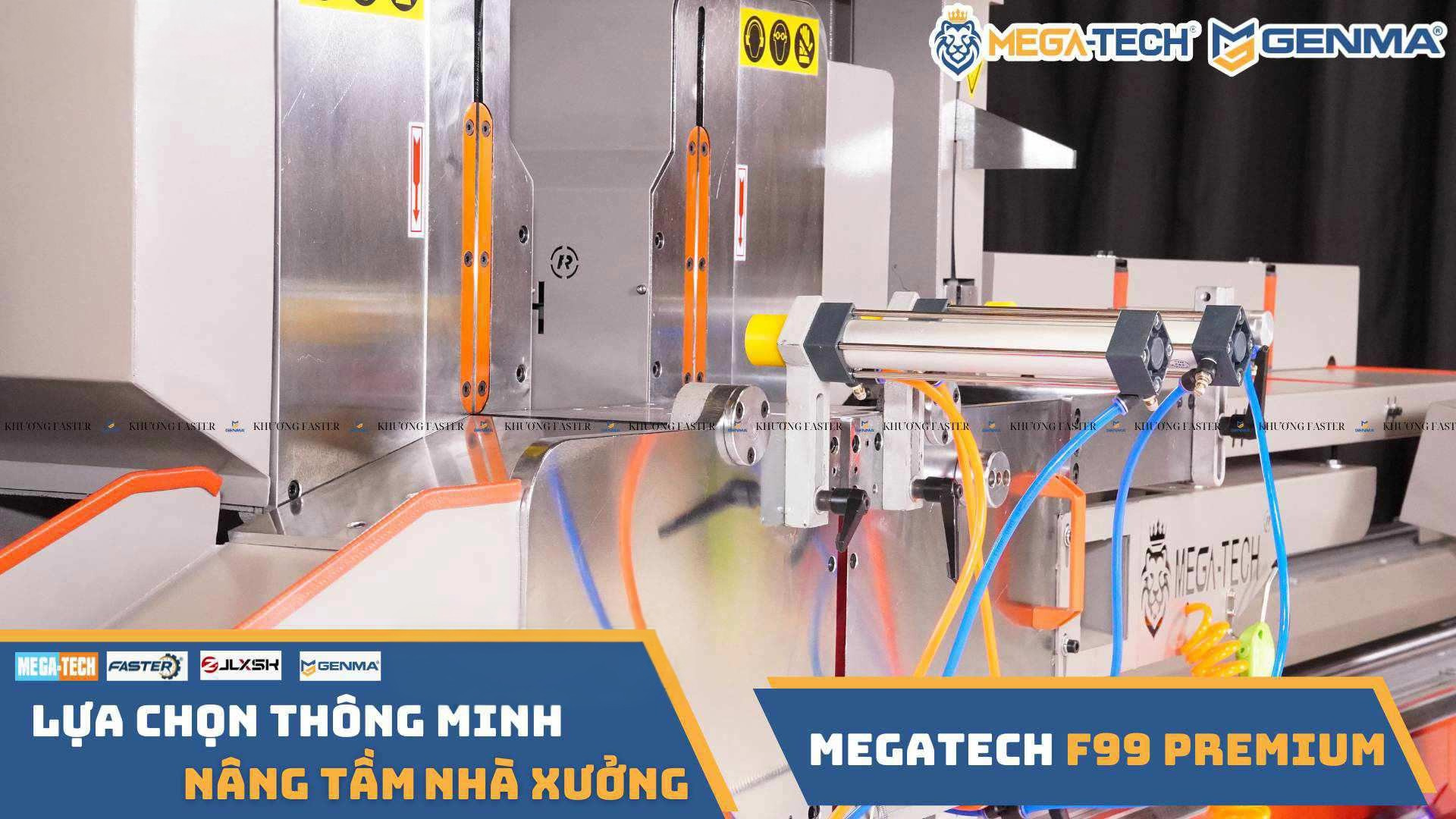 Mặt thép đầu máy cắt nhôm 2 đầu Megatech F99 Premium