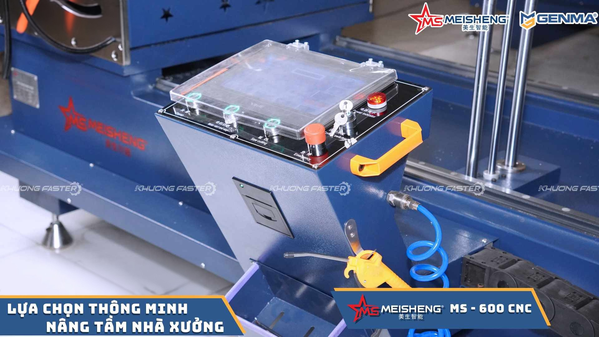 Màn hình điều khiển máy cắt nhôm 2 đầu Meisheng MS 600 CNC
