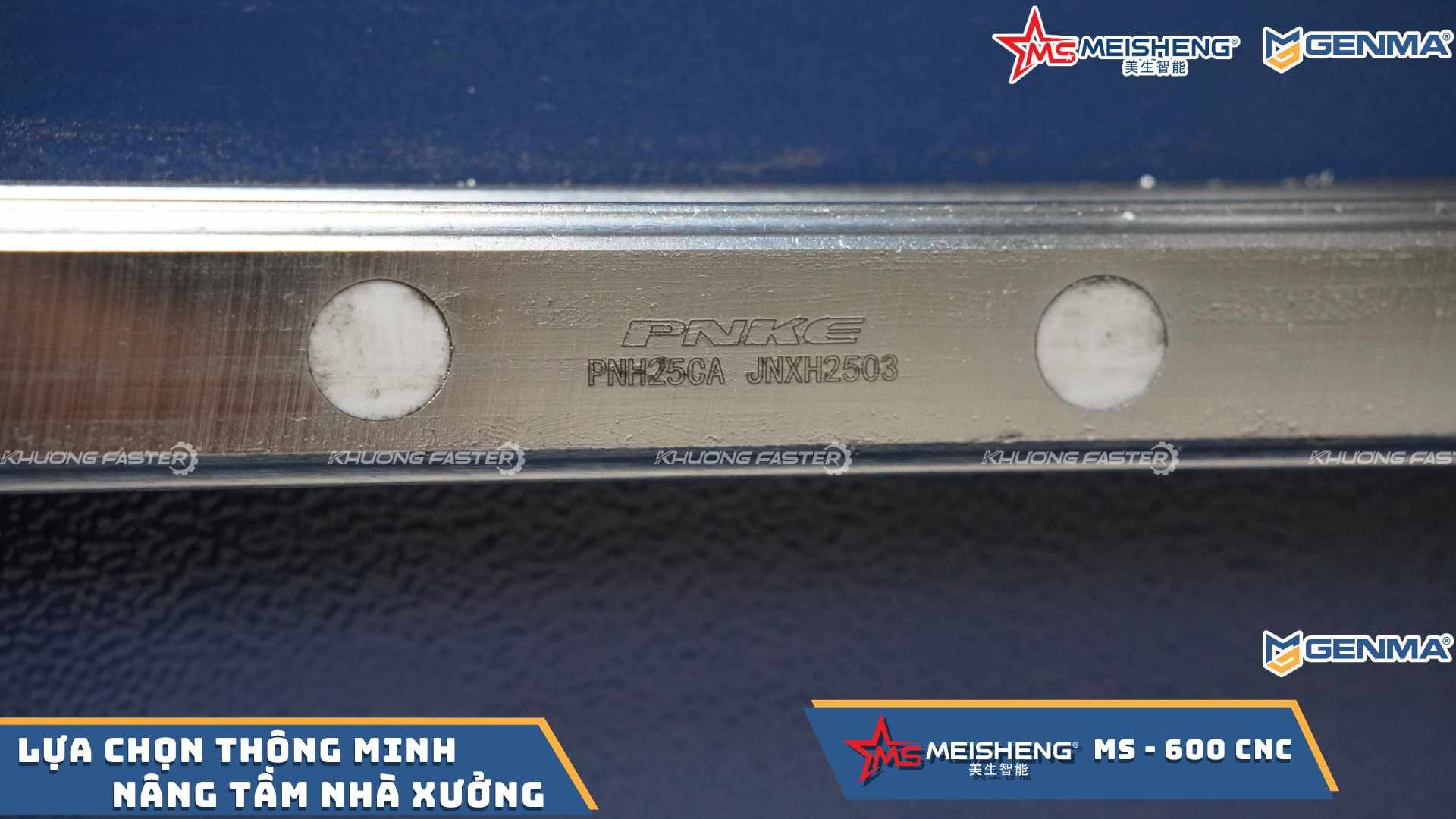 Ray vuông trên máy cắt nhôm 2 đầu Meisheng MS 600 CNC