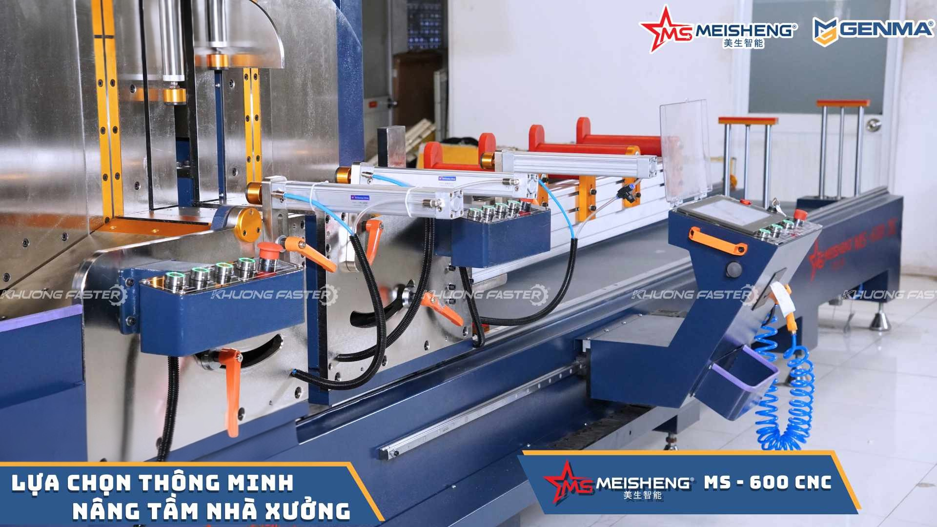 Kết cấu thân bệ máy cắt nhôm cao cấp Meisheng MS 600 CNC
