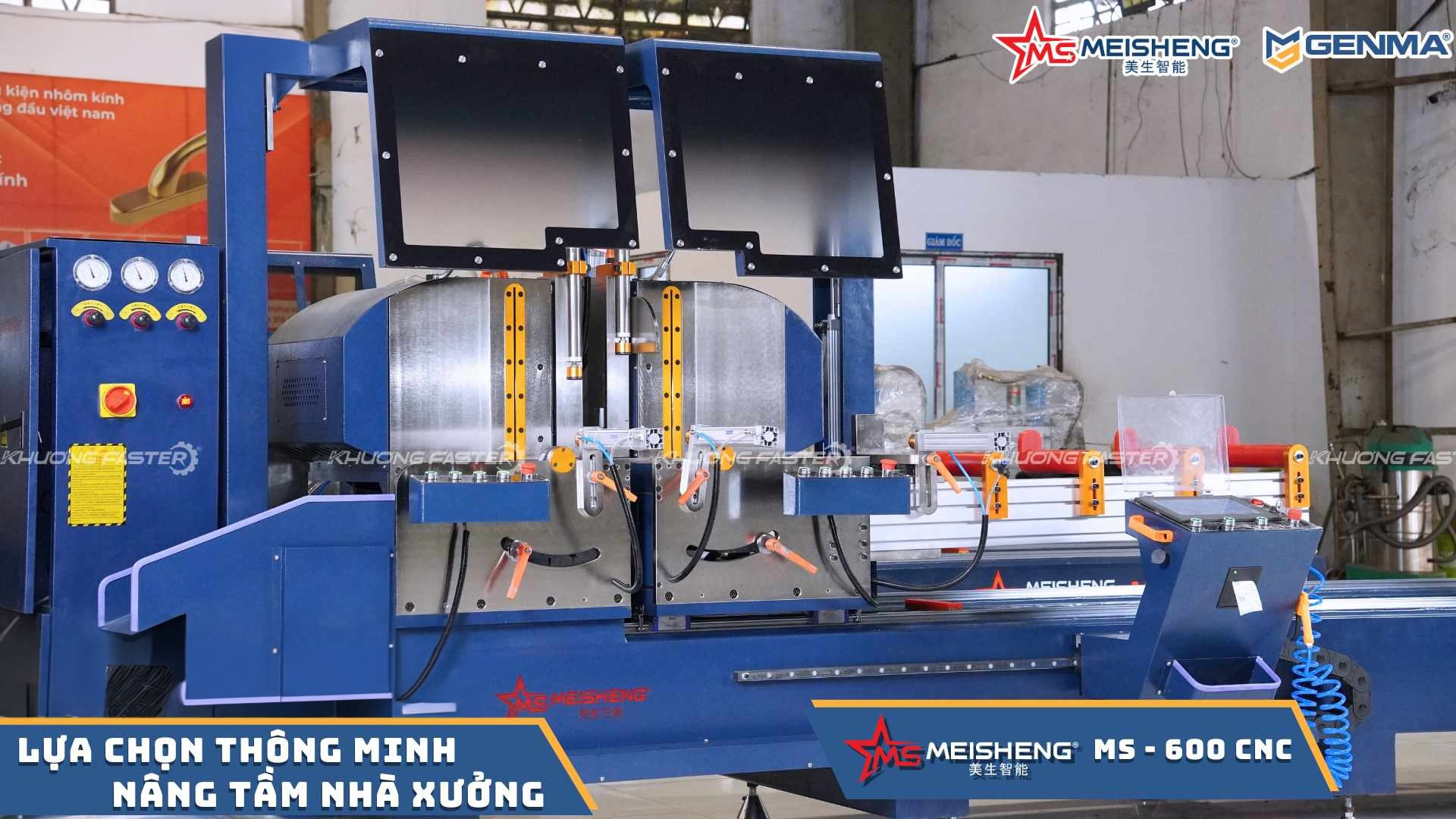 Đầu máy cắt nhôm CNC Meisheng MS 600 thiết kế chính xác