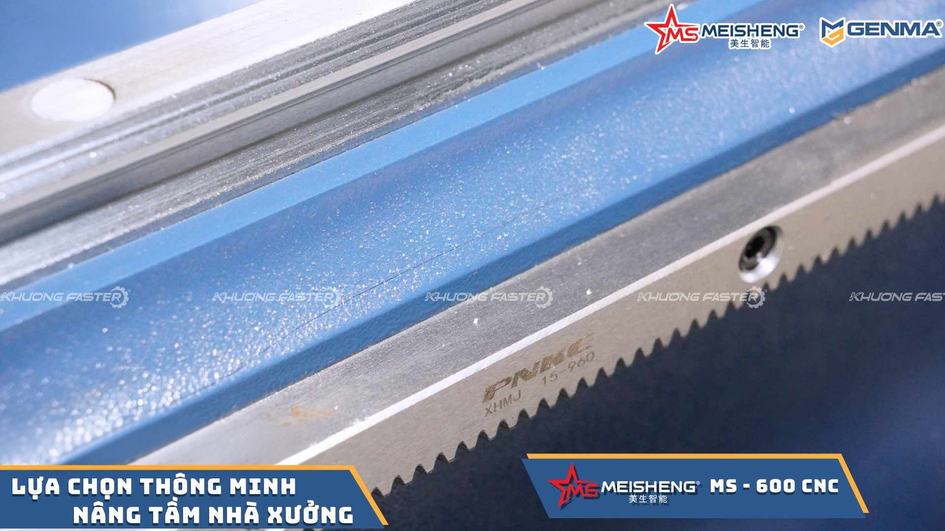 Ray trượt chính xác trên máy cắt nhôm lưỡi 600 Meisheng MS 600 CNC