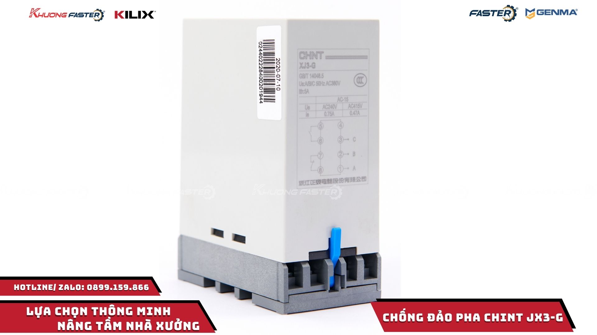 Sơ đồ mạch điện và bảng thông số của chống đảo pha