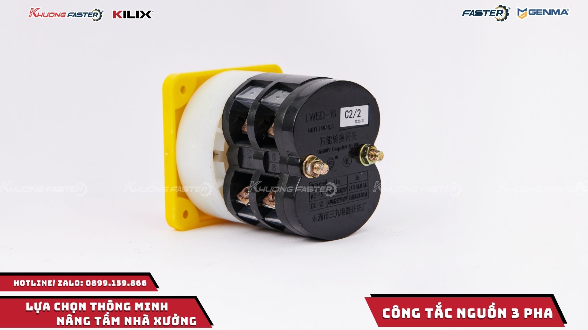 mặt sau công tắc nguồn máy cắt nhôm 3 pha