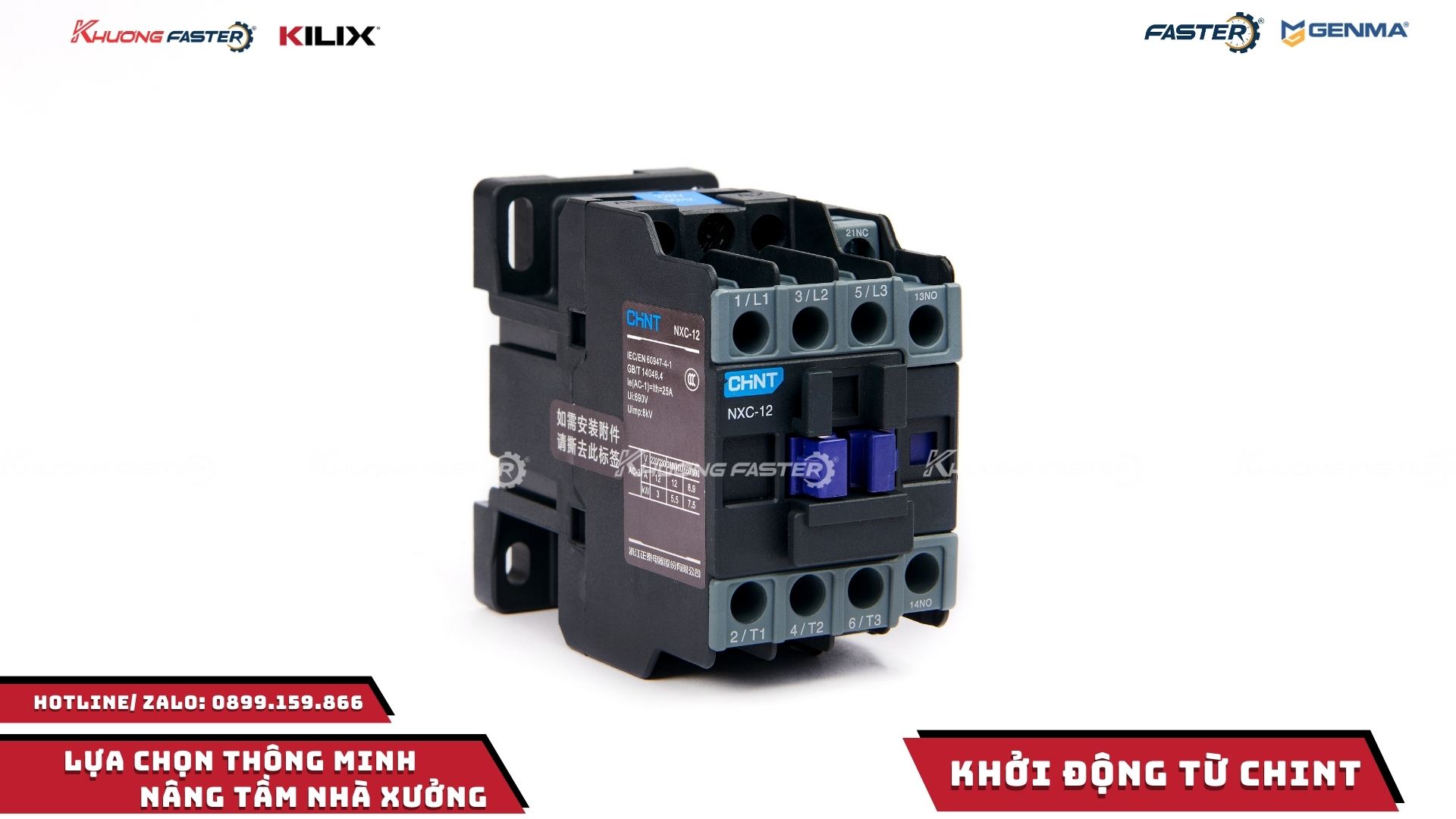 Khởi Động Từ Chint NXC 12 – Giải Pháp Contactor Hoàn Hảo Cho Máy Cắt Nhôm, Motor 3- 4kW