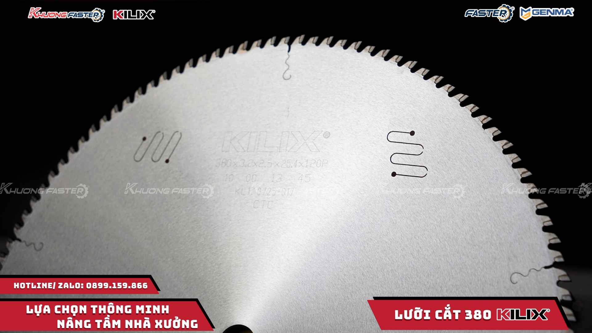 Lưỡi cắt nhôm KILIX 380 sử dụng cho máy cắt 1 đầu 2 đầu trong xưởng nhôm kính