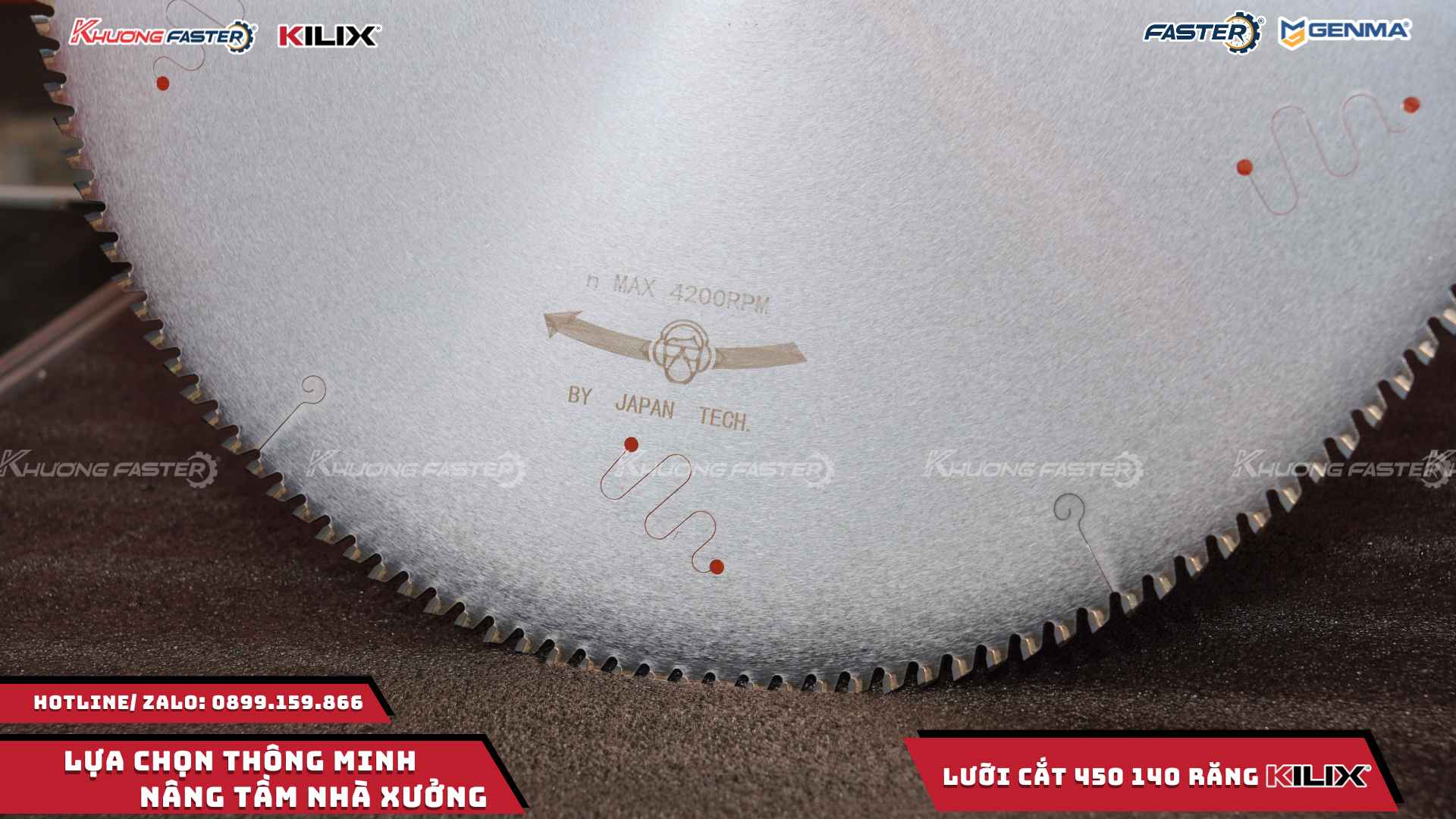 Lưỡi Cắt Nhôm Kilix 450 Cao Cấp 140 Răng