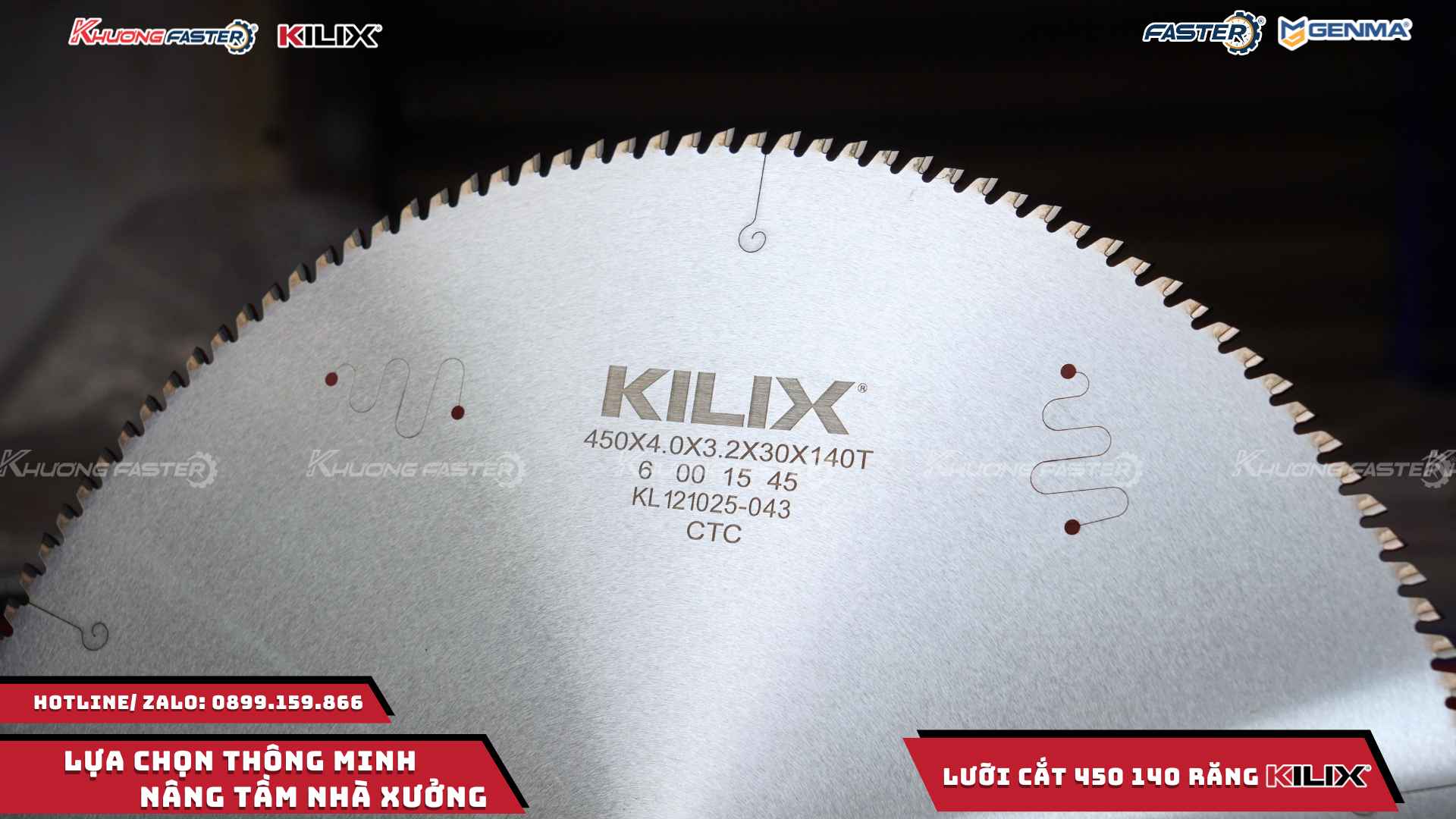 Lưỡi Cắt Nhôm Kilix 450 Cao Cấp 140 Răng
