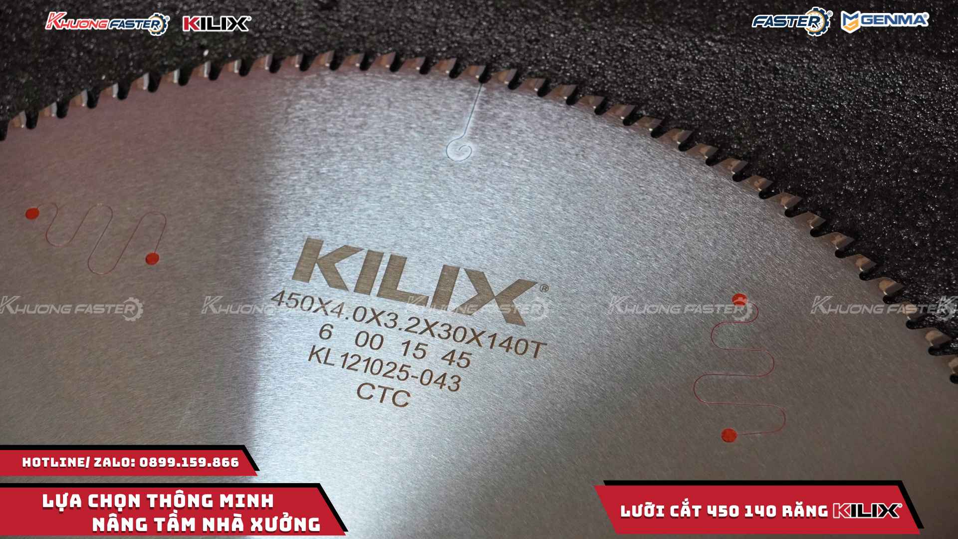 Lưỡi Cắt Nhôm Kilix 450 Cao Cấp 140 Răng