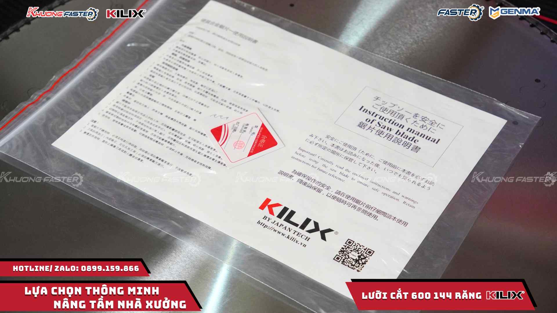 Lưỡi Cắt Nhôm Kilix 600 Chính Hãng 144 Răng Cao Cấp