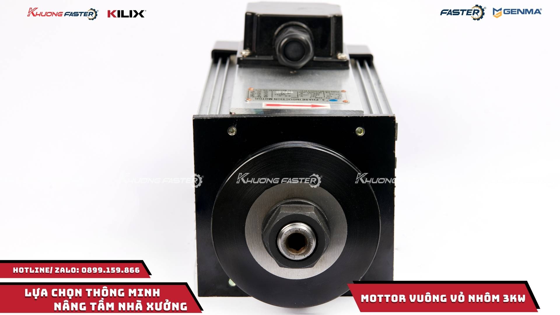 Motor Vuông Máy Cắt Nhôm 3kW Chính Hãng Chuyên Dùng Cho Máy Cắt Nhôm 2 Đầu