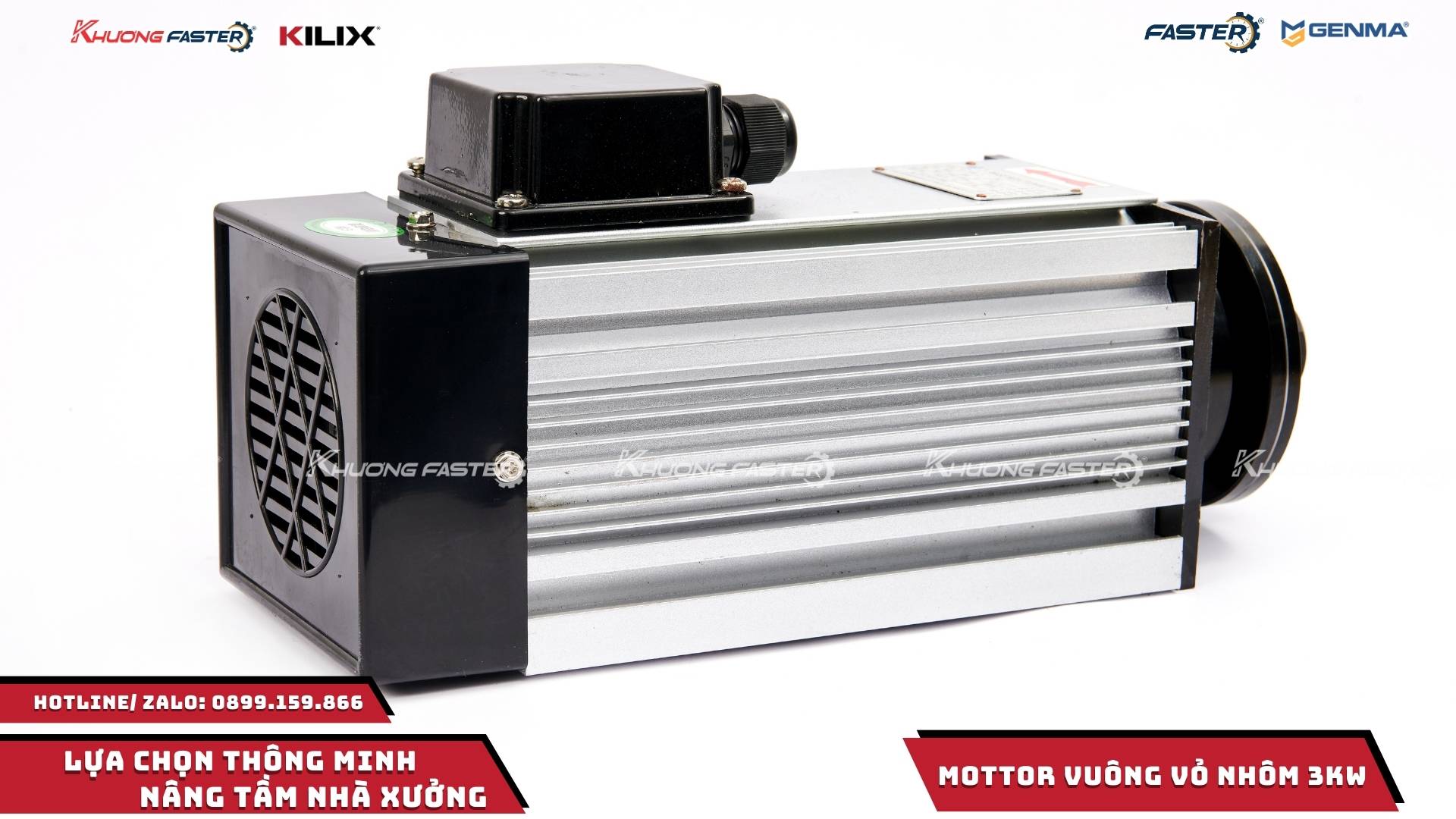 Motor Vuông Máy Cắt Nhôm 3kW Chính Hãng Chuyên Dùng Cho Máy Cắt Nhôm 2 Đầu