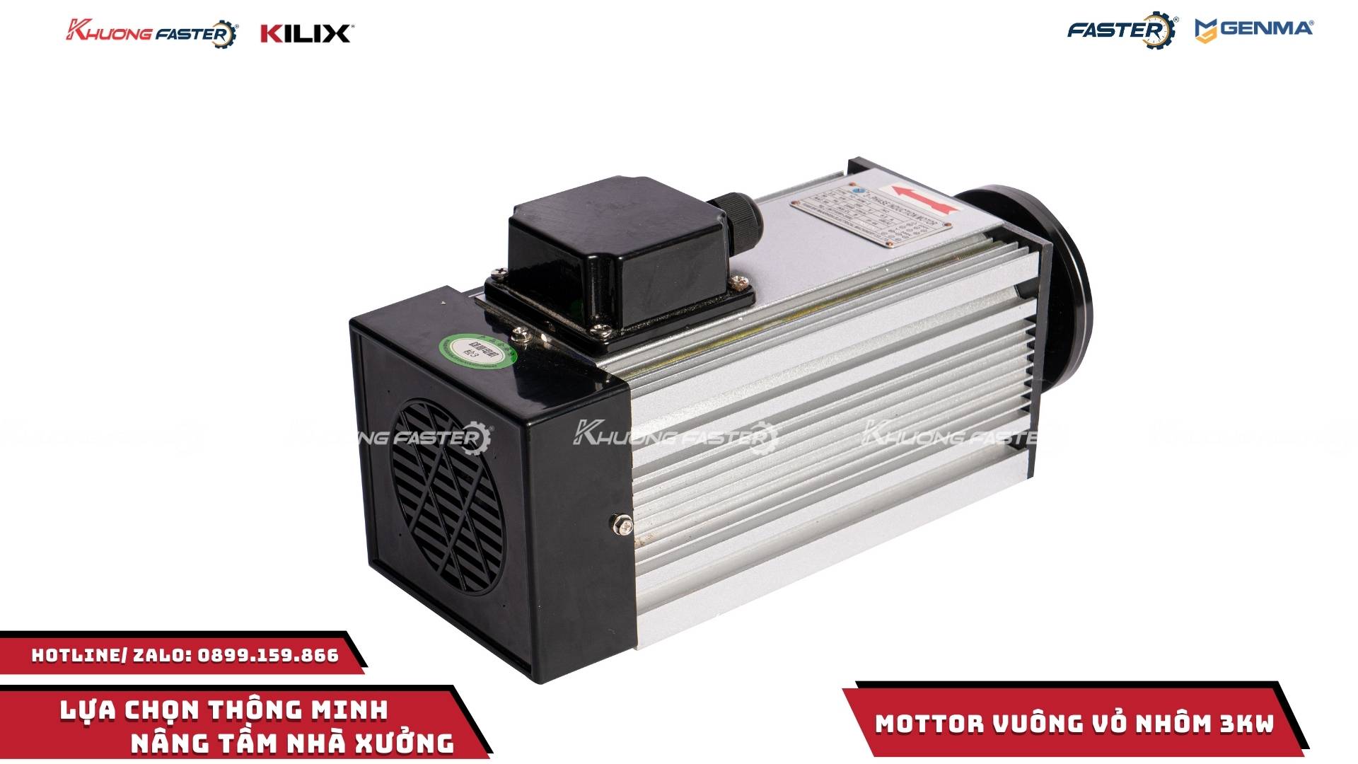 Motor Vuông Máy Cắt Nhôm 3kW Chính Hãng Chuyên Dùng Cho Máy Cắt Nhôm 2 Đầu