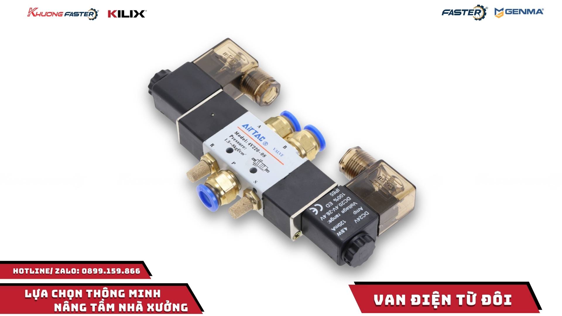 Van Điện Từ Đôi Trên Máy Cắt Nhôm