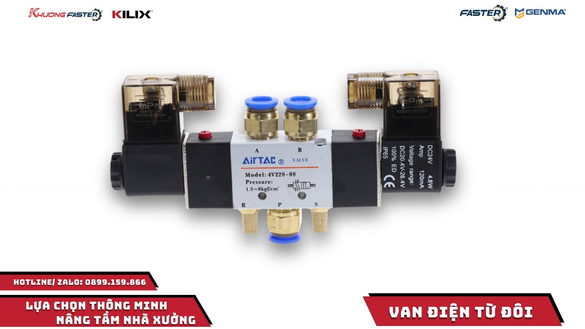 Van Điện Từ Đôi Trên Máy Cắt Nhôm