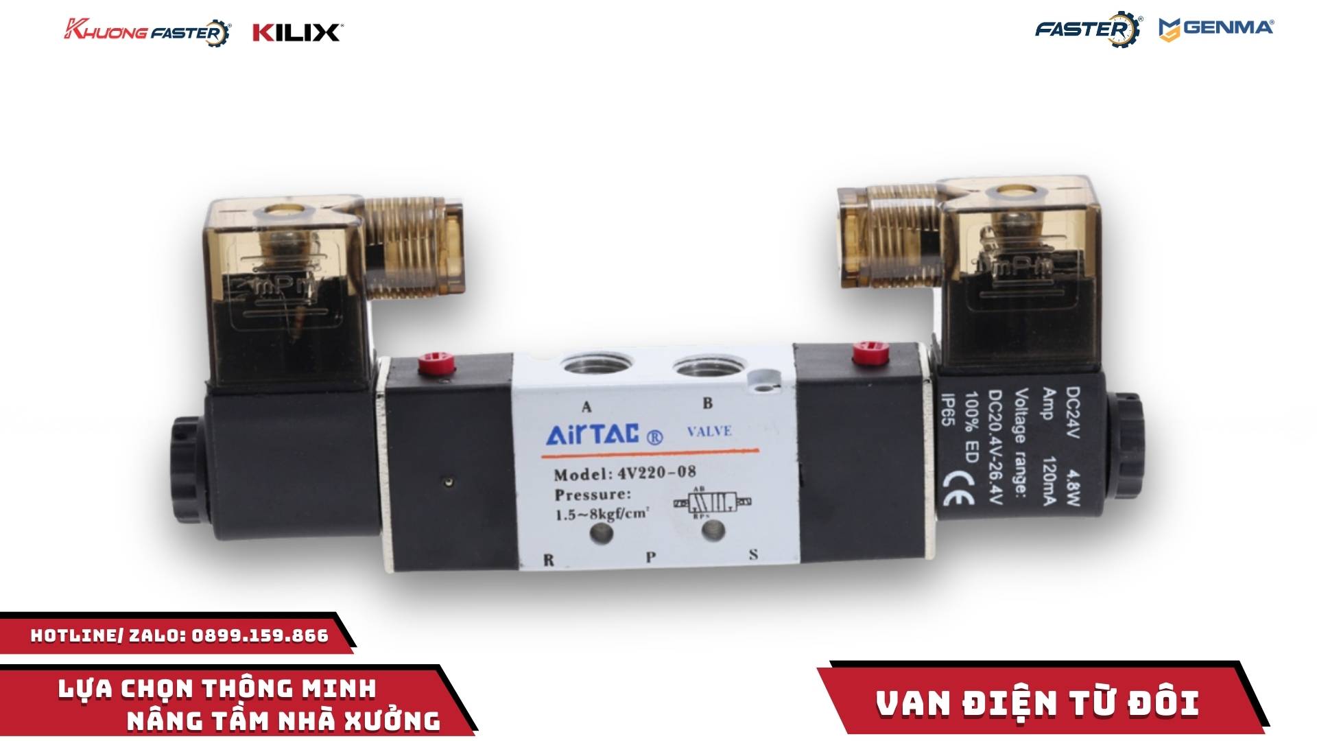 Van Điện Từ Đôi Trên Máy Cắt Nhôm