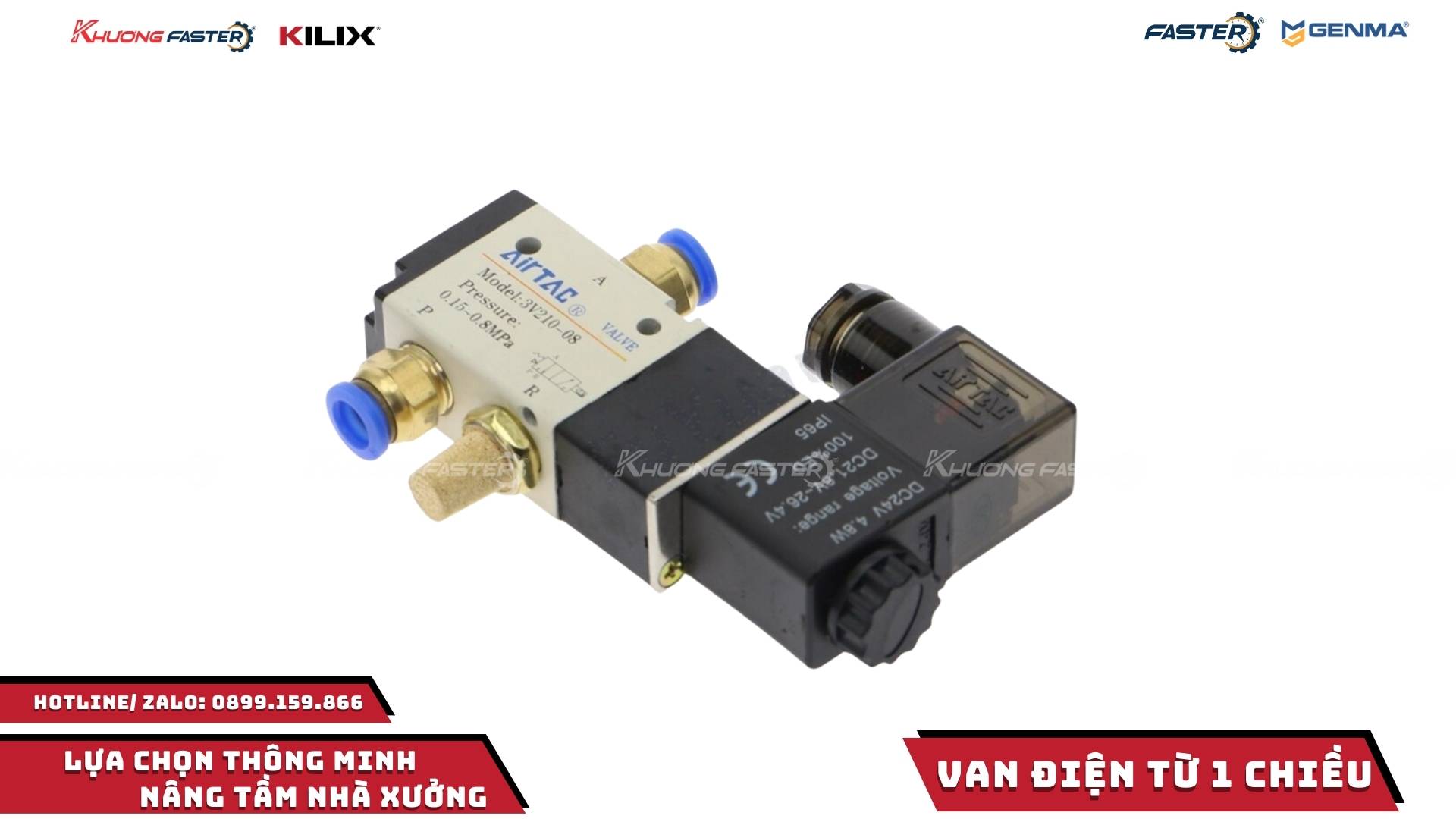 thân van điện từ đơn nhìn từ phía sau