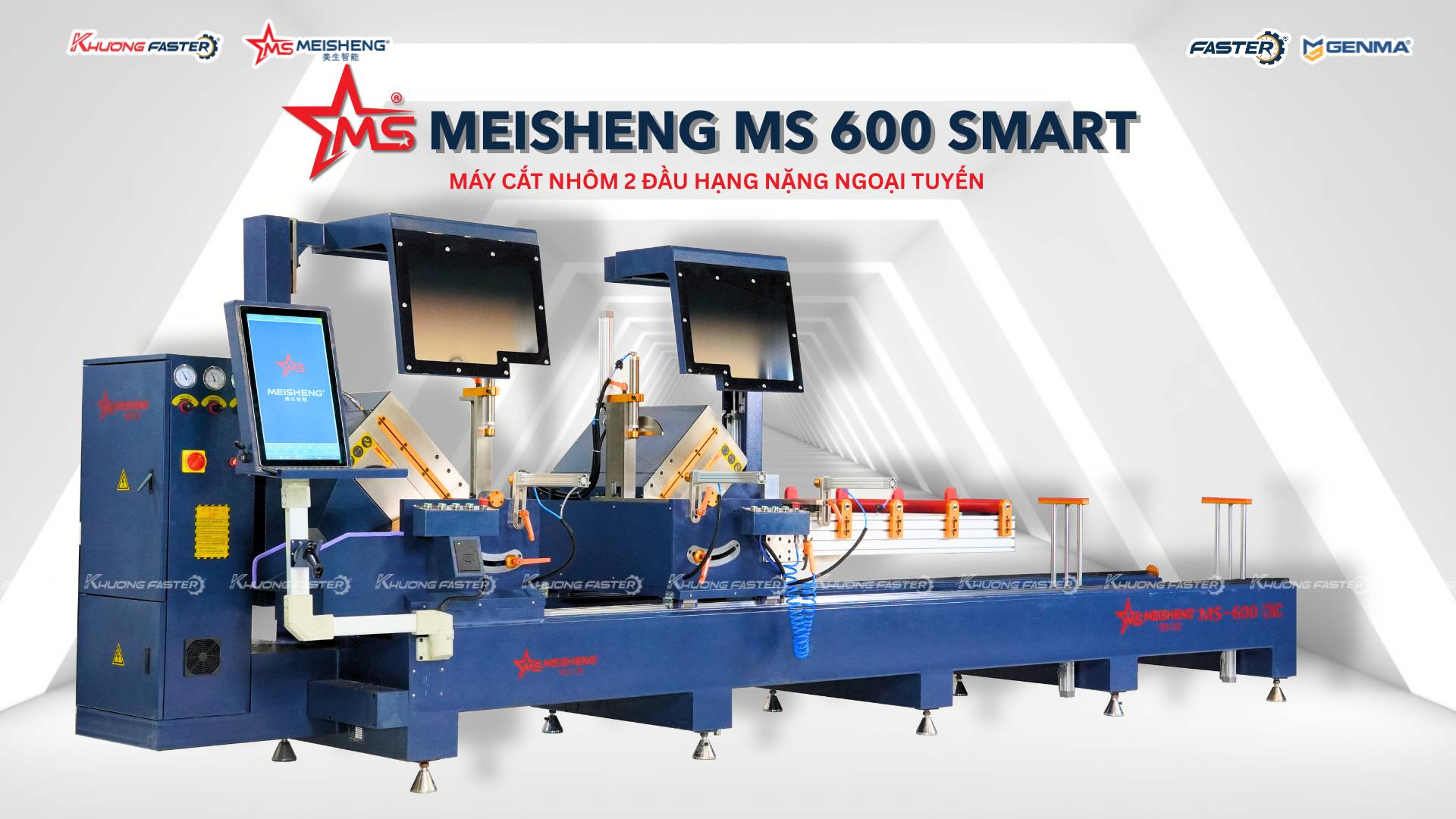 Máy Cắt Nhôm 2 Đầu Meisheng Ms 600 CNC Ngoại Tuyến