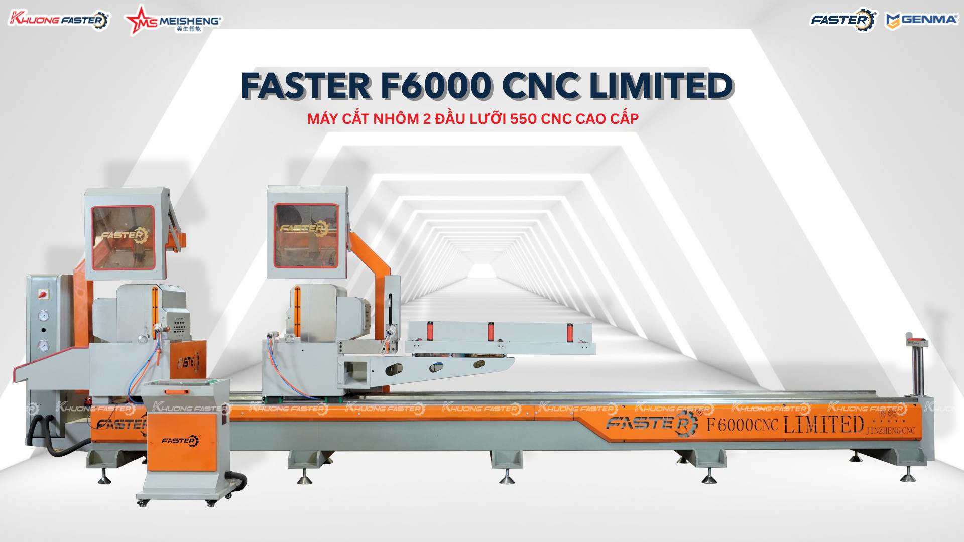 Máy Cắt Nhôm 2 Đầu Lưỡi 550 Faster F6000 CNC Limited