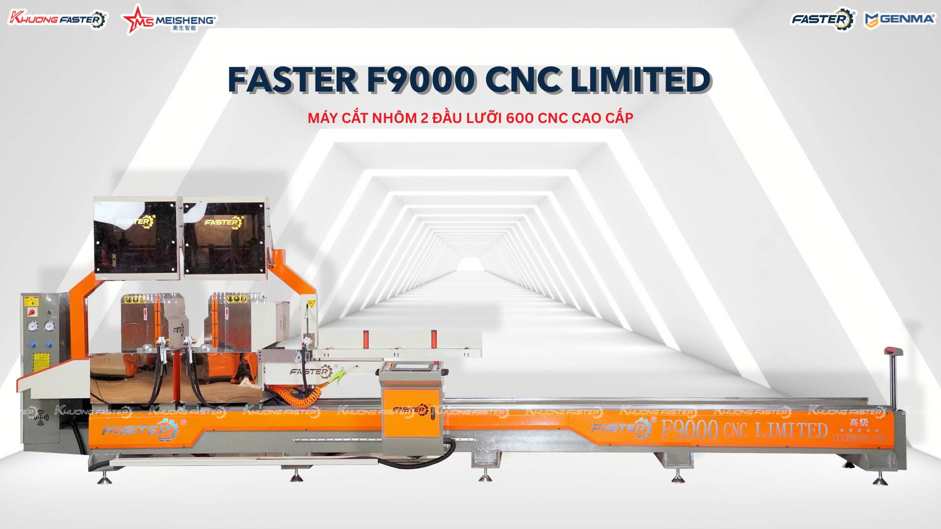 Máy Cắt Nhôm 2 Đầu Lưỡi 600 Faster F9000 CNC Limited