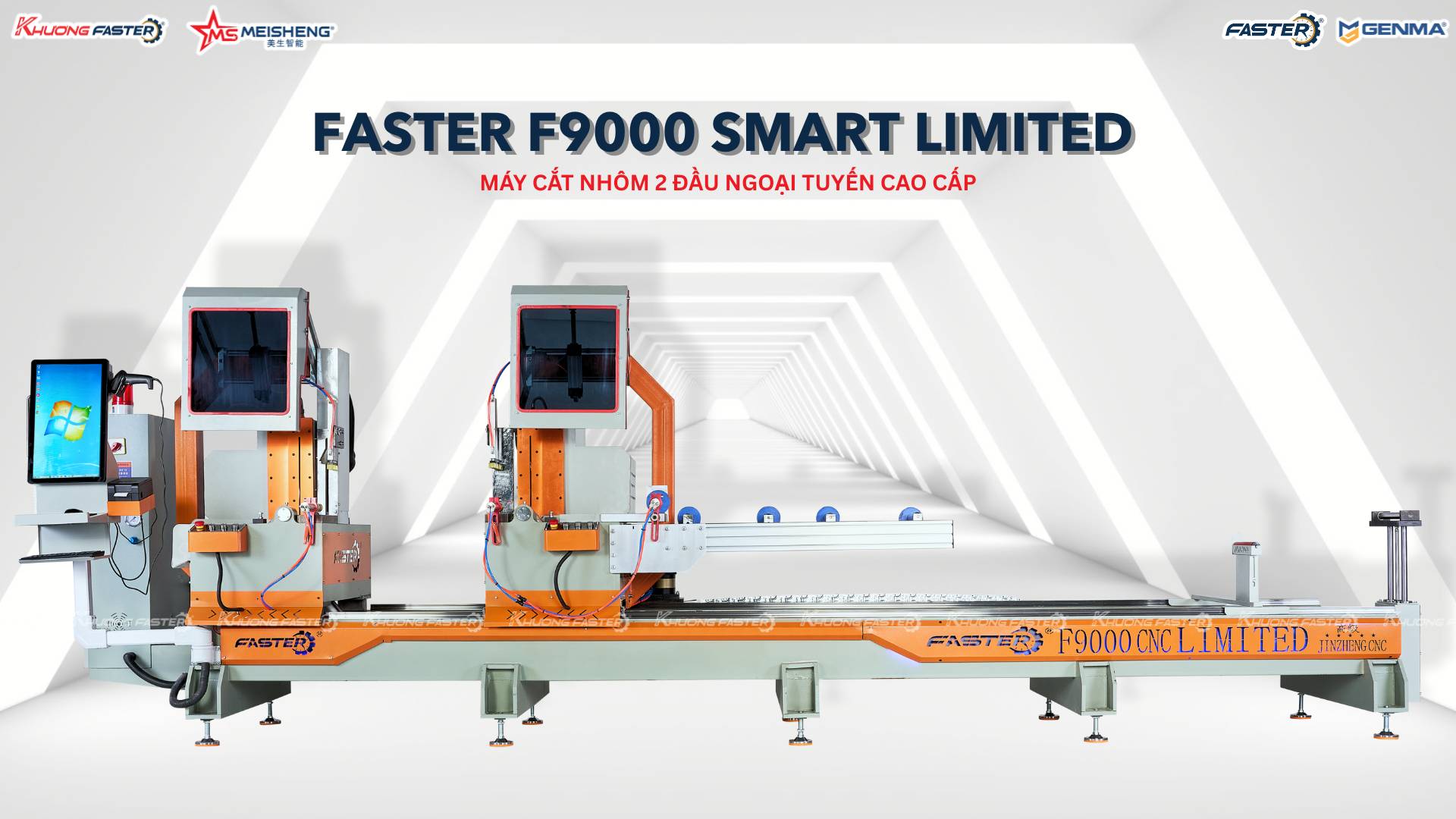 Máy Cắt Nhôm 2 Đầu Lưỡi 600 Faster F9000 Smart Ngoại Tuyến&nbsp;