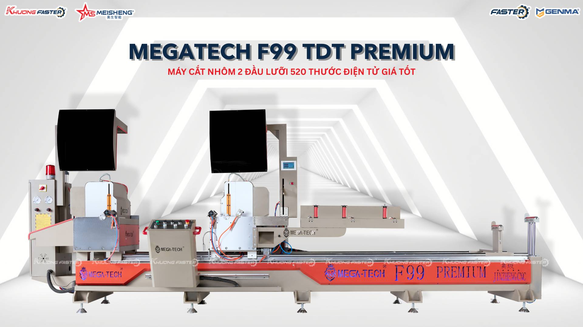 Máy Cắt Nhôm 2 Đầu Lưỡi 520 Megatech F99 Premium