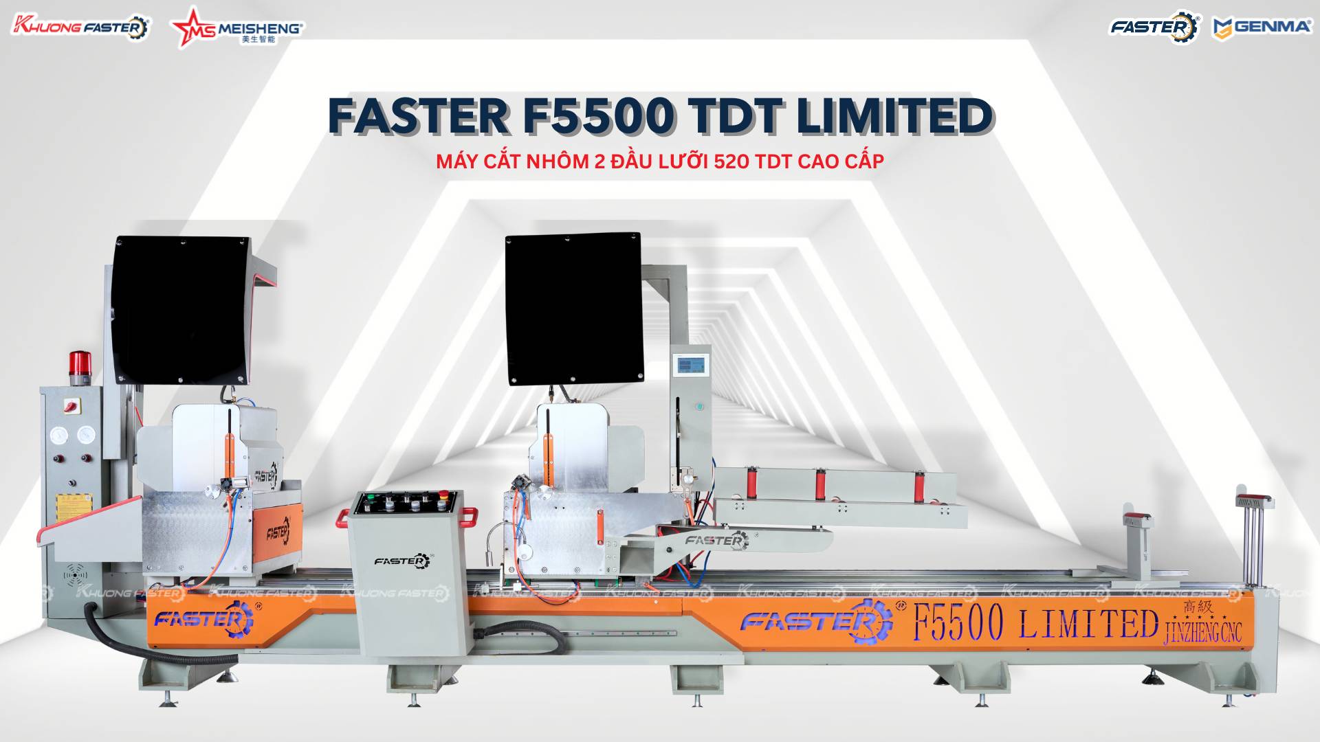 Máy Cắt Nhôm 2 Đầu Lưỡi 520 Faster F5500 Limited
