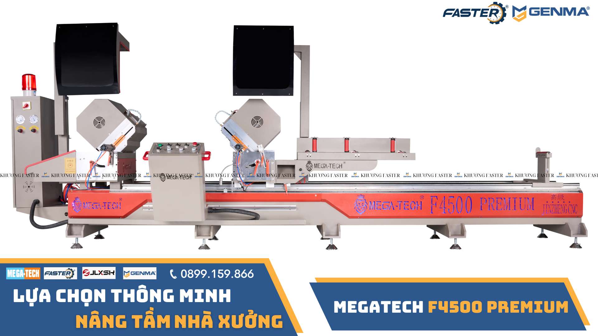 Máy cắt nhôm 2 đầu Xingfa 08s Megatech F4500: Giải pháp tối ưu cho xưởng nhôm hiện đại