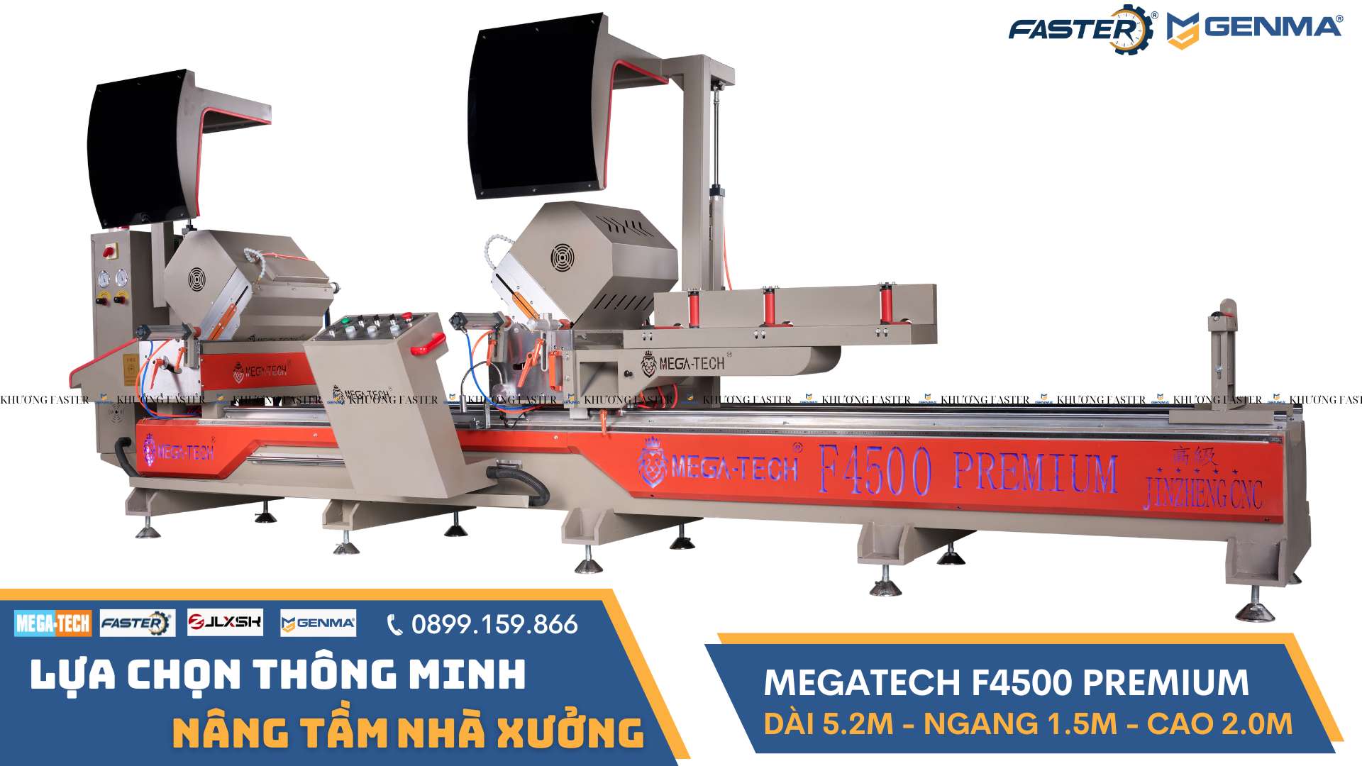 Máy cắt nhôm 2 đầu Xingfa 08s Megatech F4500: Giải pháp tối ưu cho xưởng nhôm hiện đại