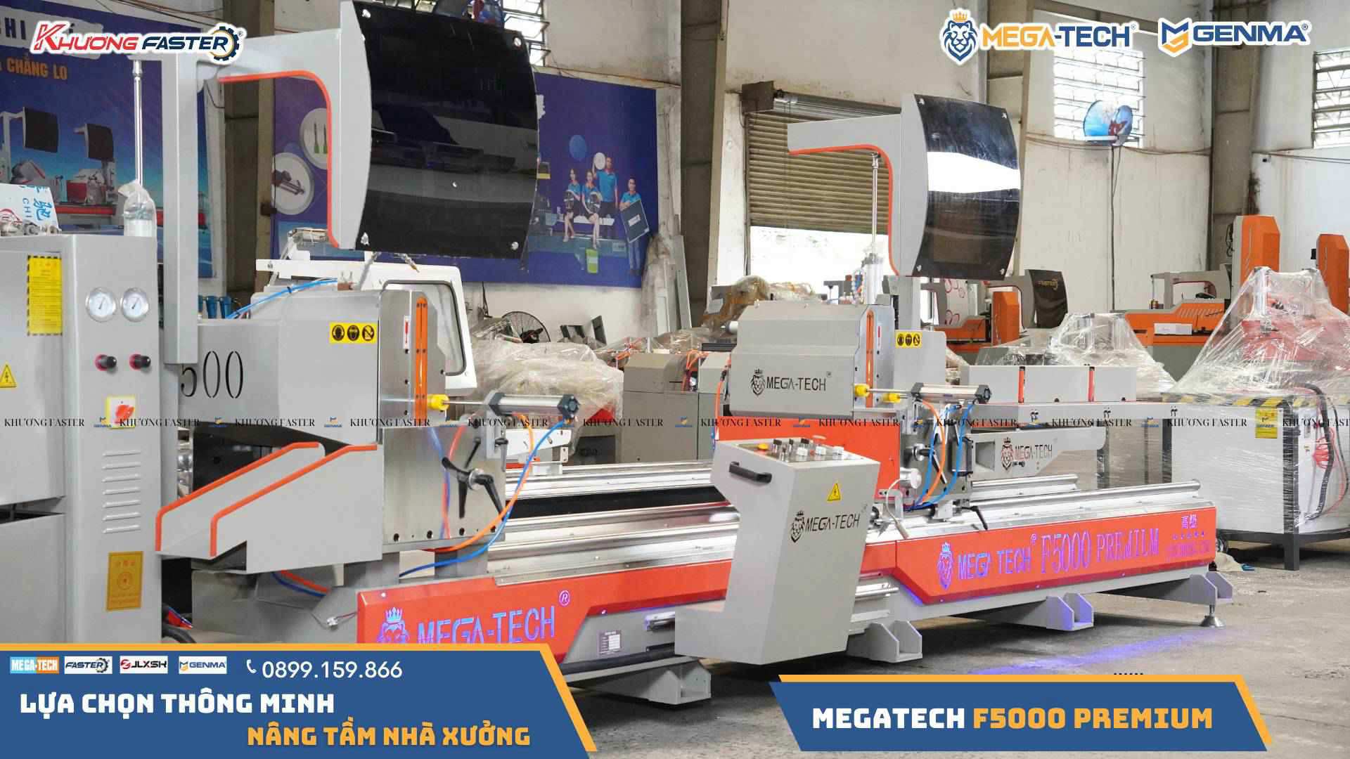 Máy cắt nhôm 2 đầu Megatech F5000 Premium lưỡi 500&nbsp; giá tốt 2025