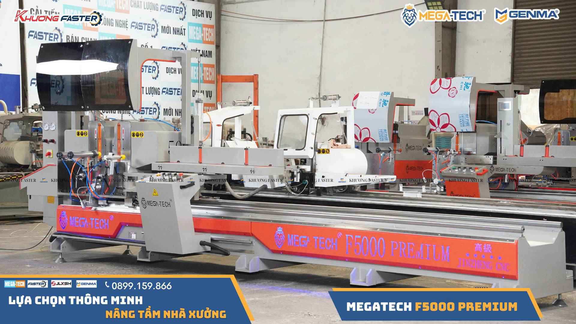 Máy cắt nhôm 2 đầu Megatech F5000 Premium lưỡi 500&nbsp; giá tốt 2025