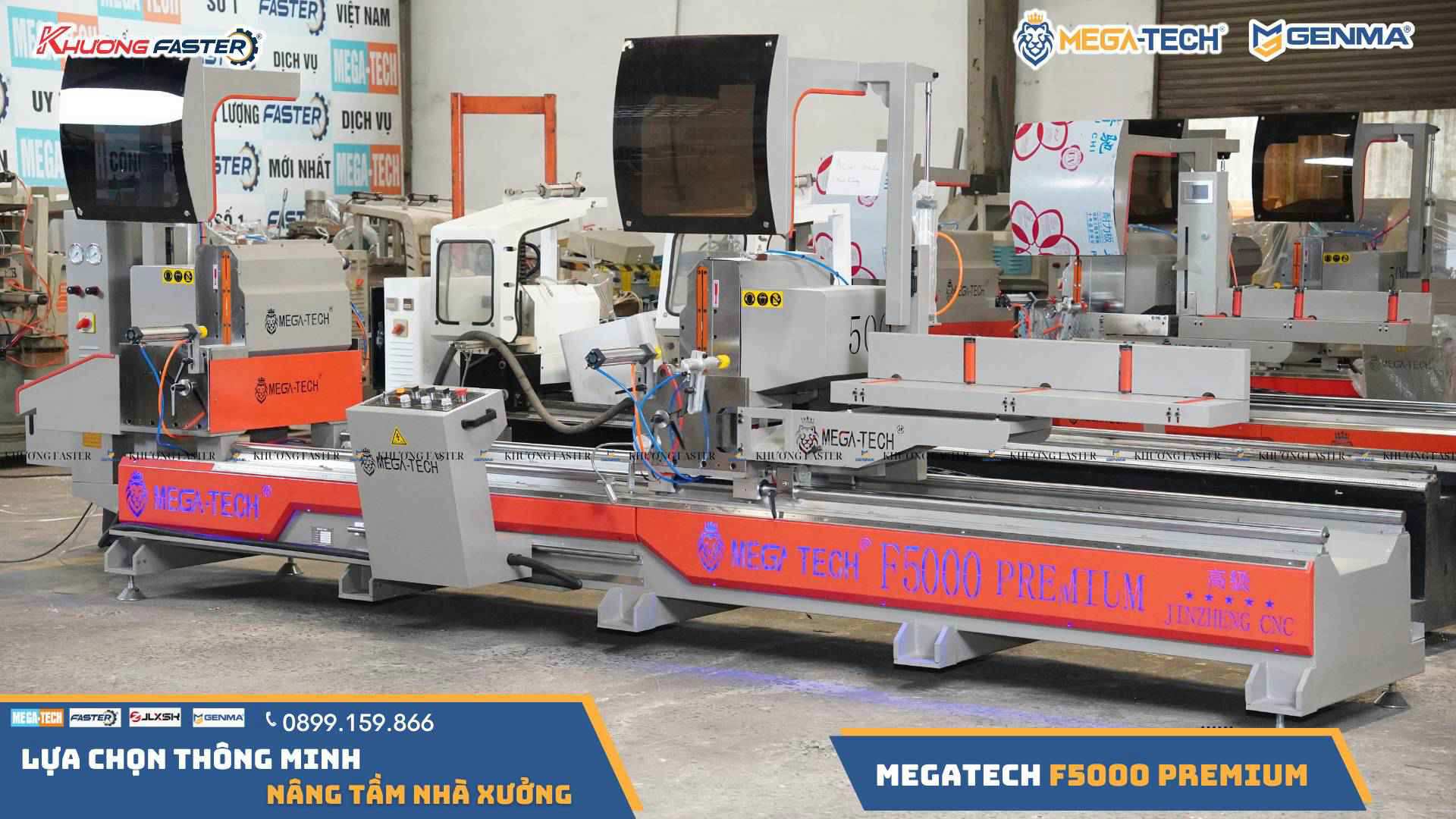 Máy cắt nhôm 2 đầu Megatech F5000 Premium lưỡi 500&nbsp; giá tốt 2025