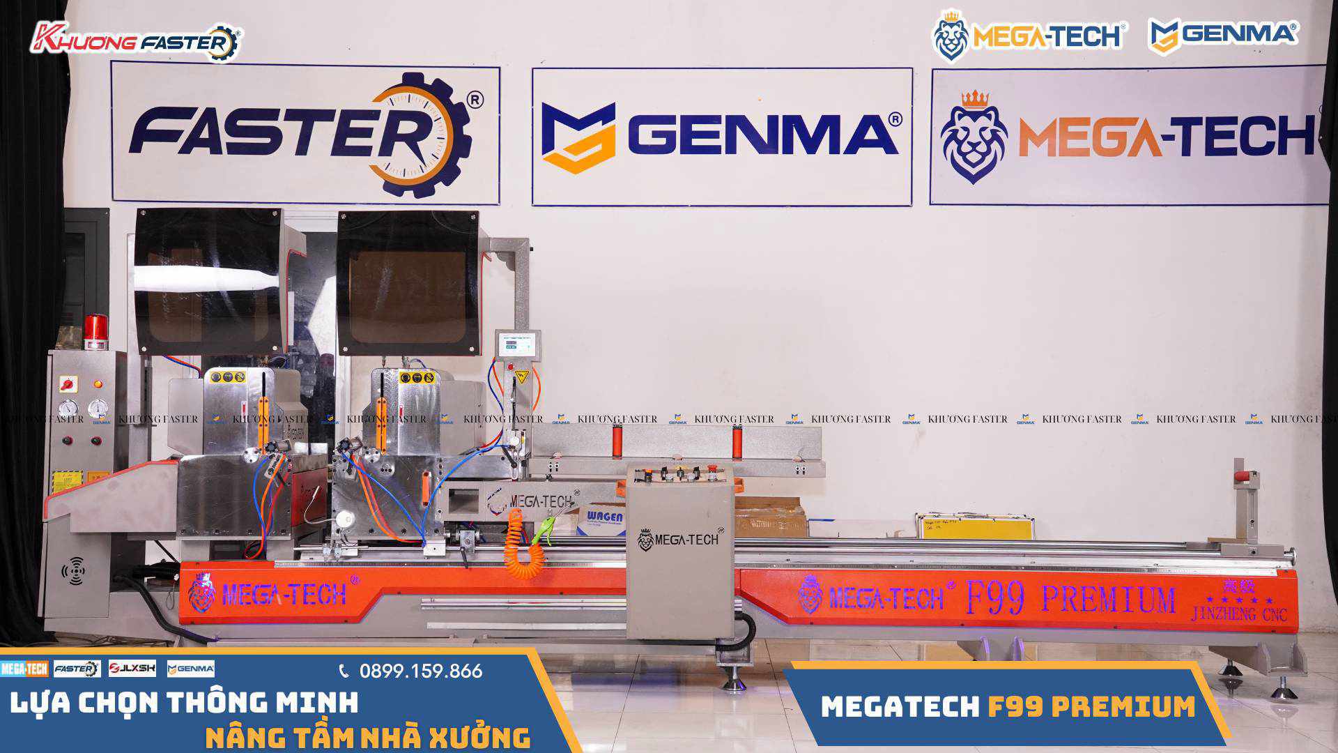 Tổng quan máy cắt nhôm 2 đầu Megatech F9 Premium lưỡ 520