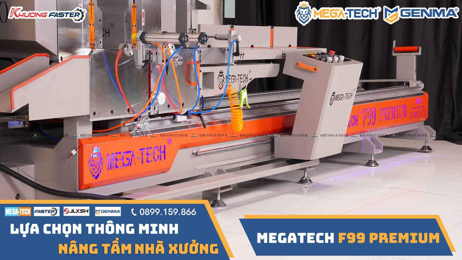 Máy Cắt Nhôm 2 Đầu Lưỡi 520 Megatech F99 Premium